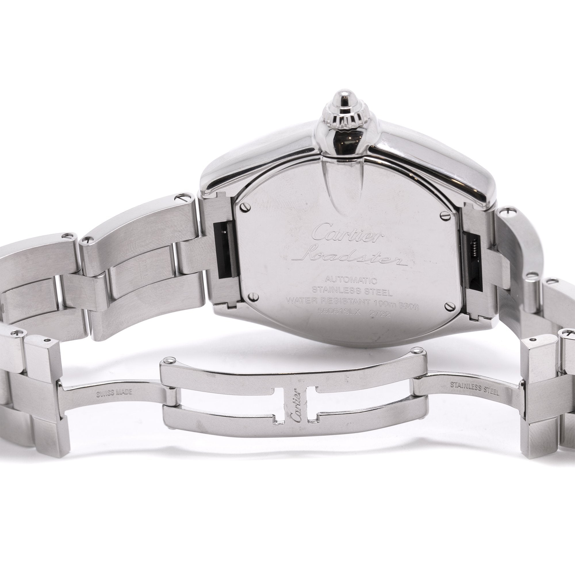 Cartier Roadster XL GMT Watch w/ Box & Extra Strap