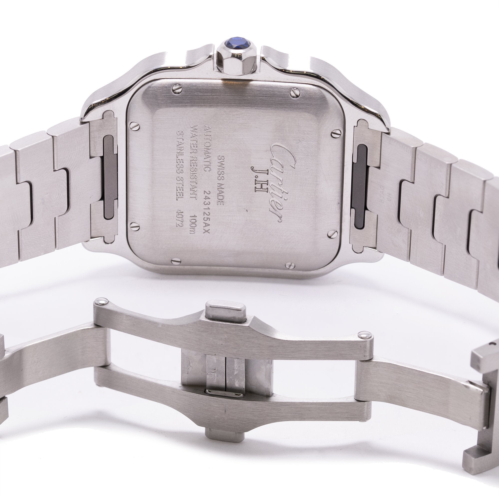 Cartier Santos de Cartier Watch, Large Model w/ Box & Extra Strap