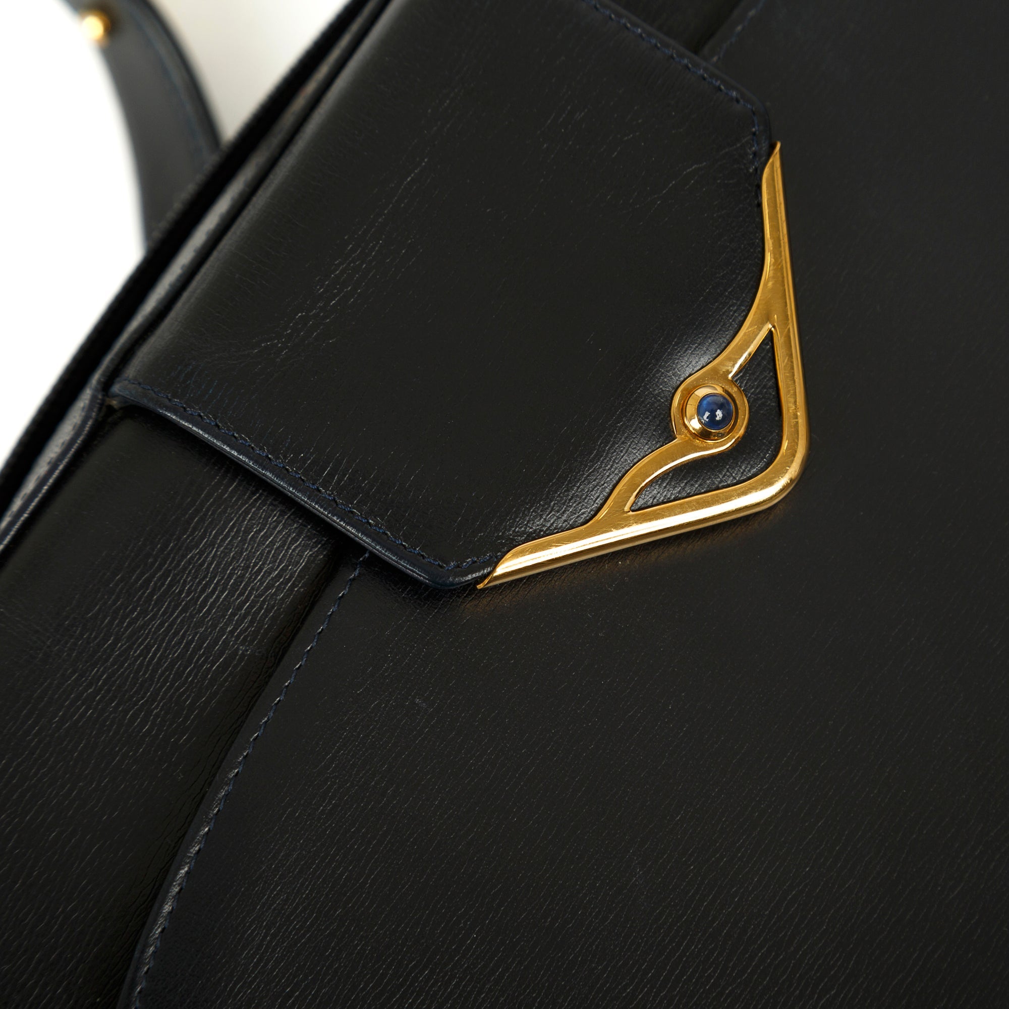 Cartier Sapphire Line Leather Crossbody Bag w/ Box