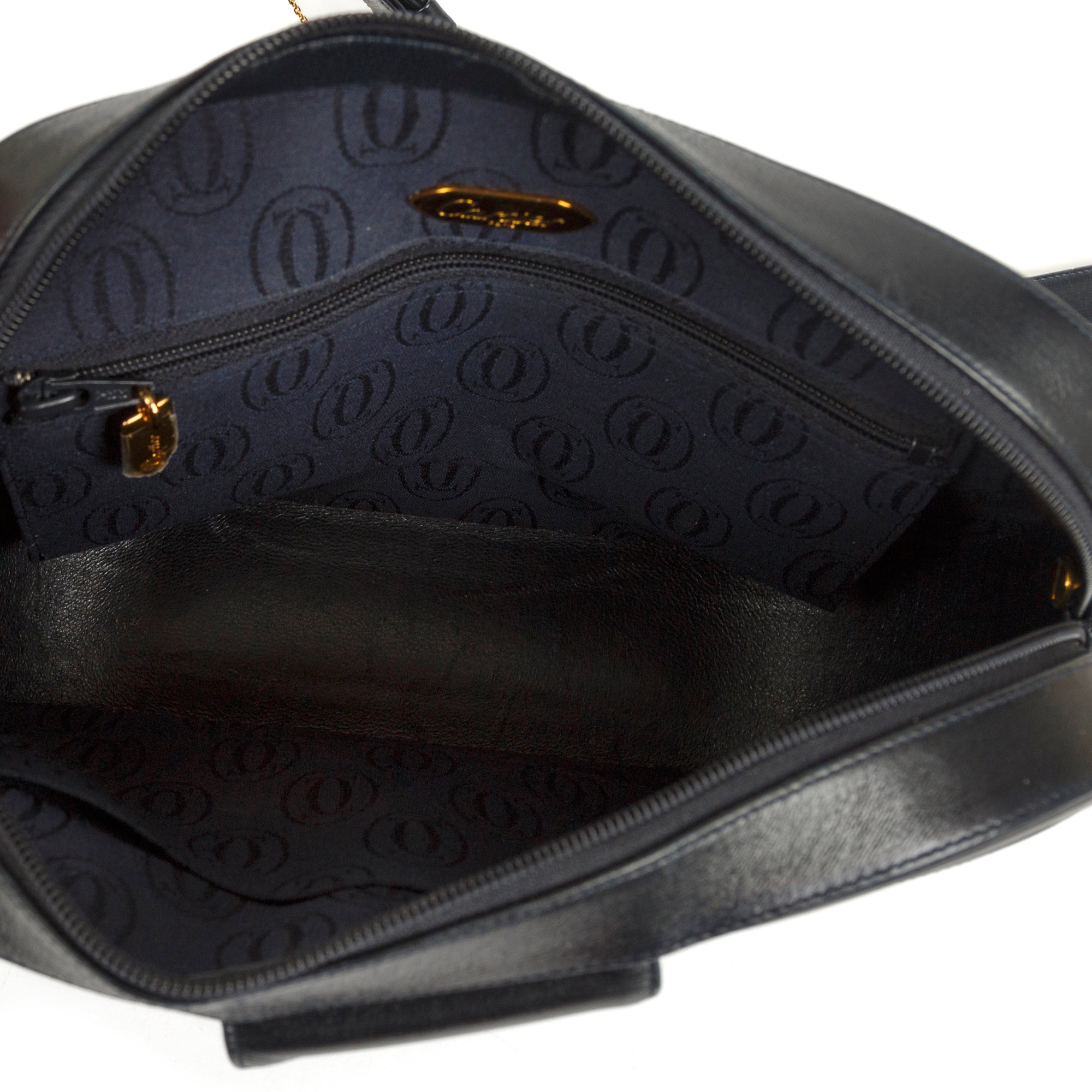 Cartier Sapphire Line Leather Crossbody Bag w/ Box