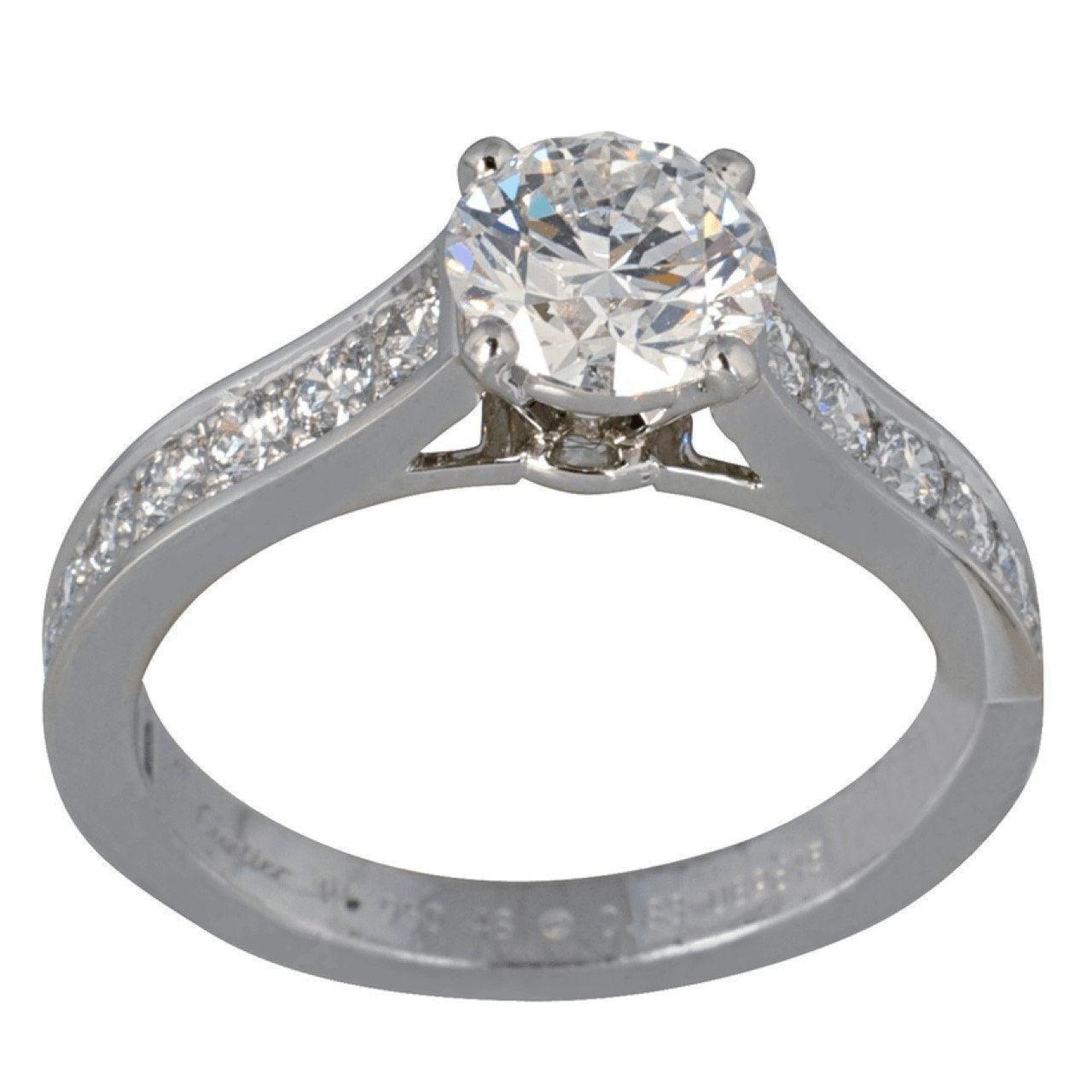 Cartier Solitaire 1895 0.83ct Round Diamond Engagement Ring