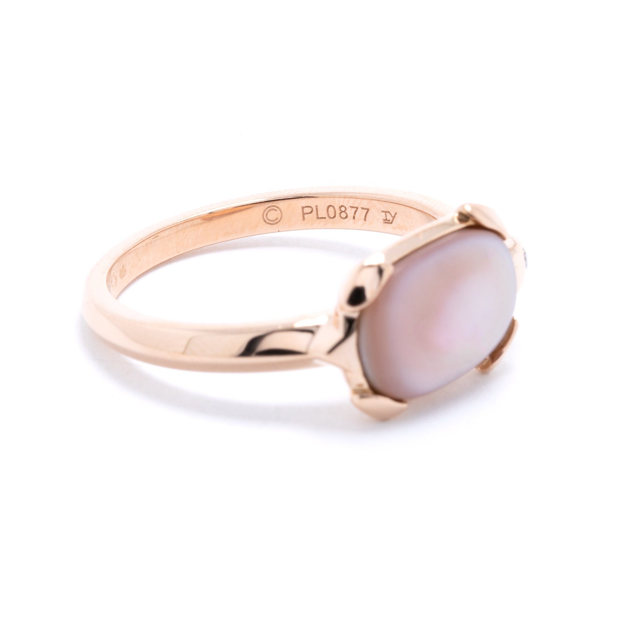 Cartier Tortue Mother of Pearl & Diamond Ring