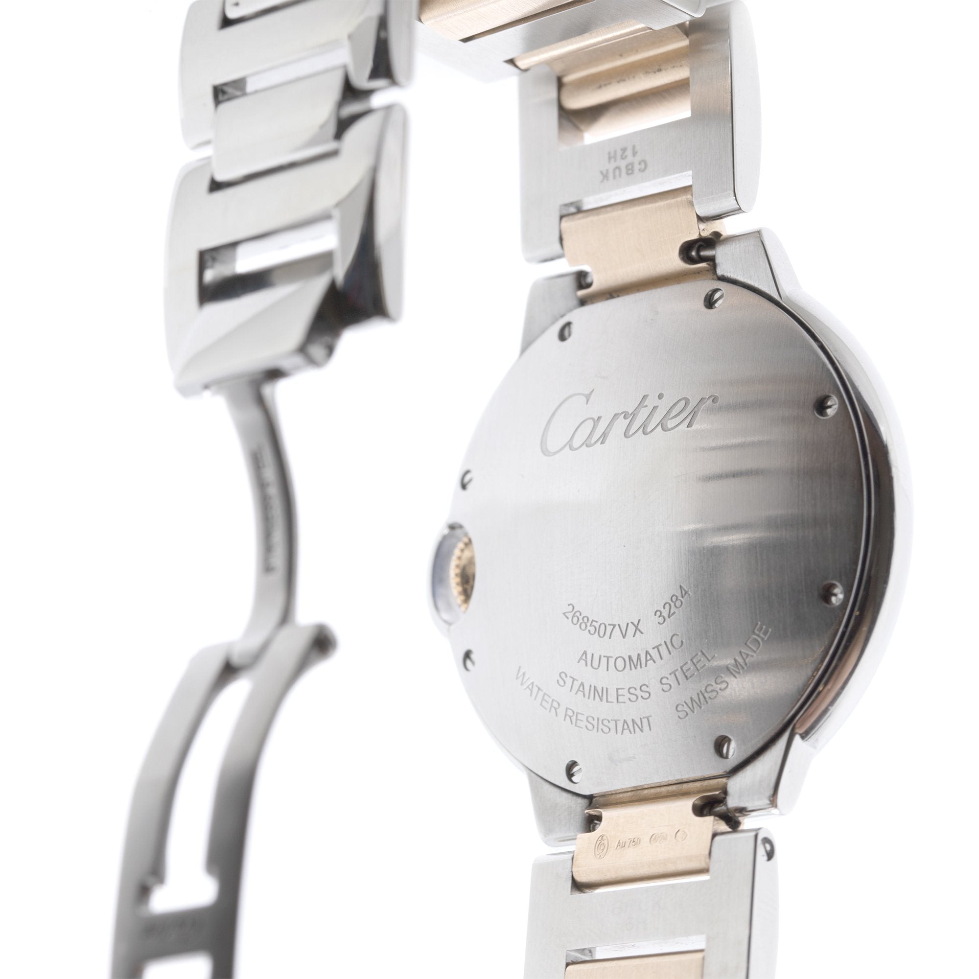 Cartier Two-Tone Ballon Bleu Watch with Diamond Dial