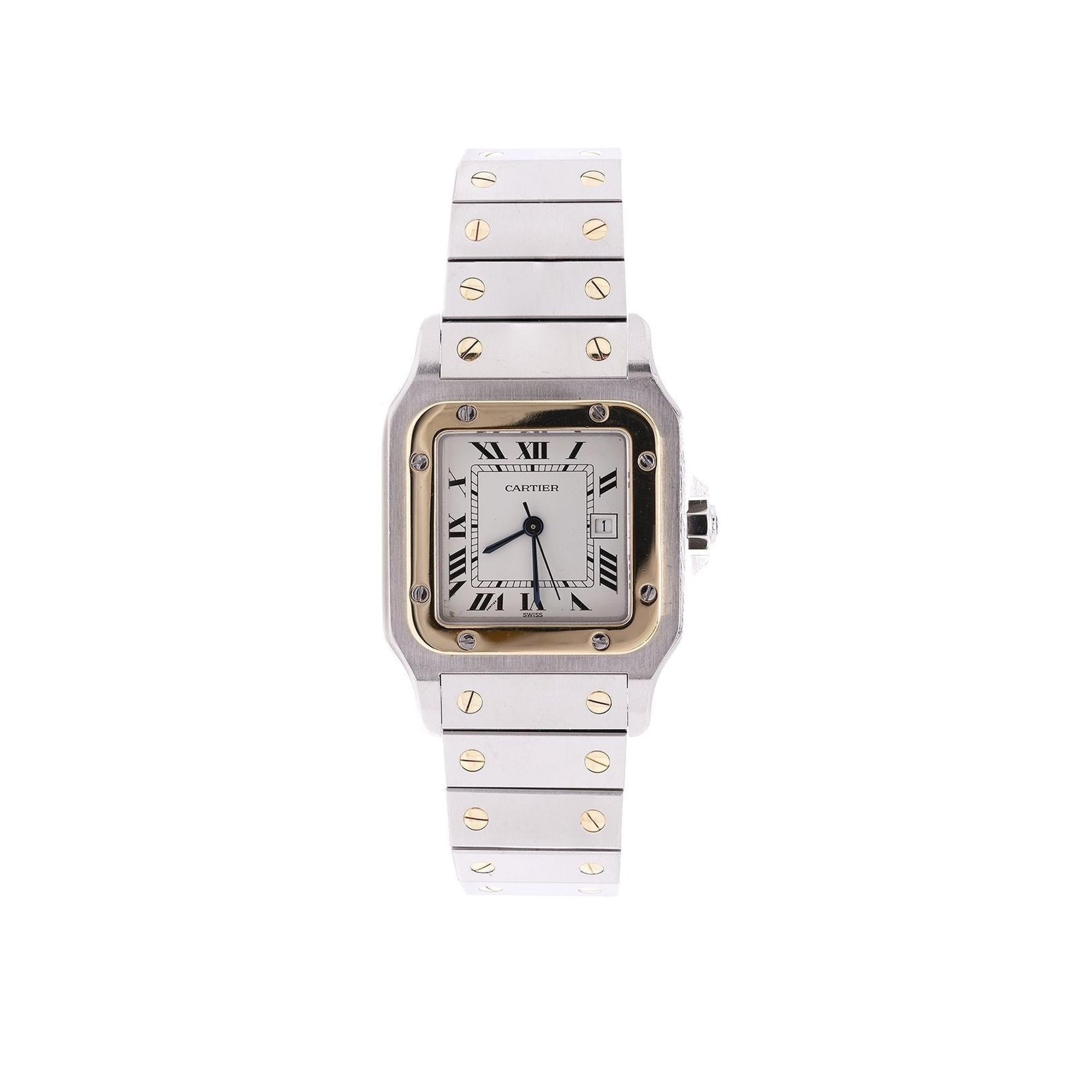 Cartier Two-Tone Santos Galbee Automatic Watch