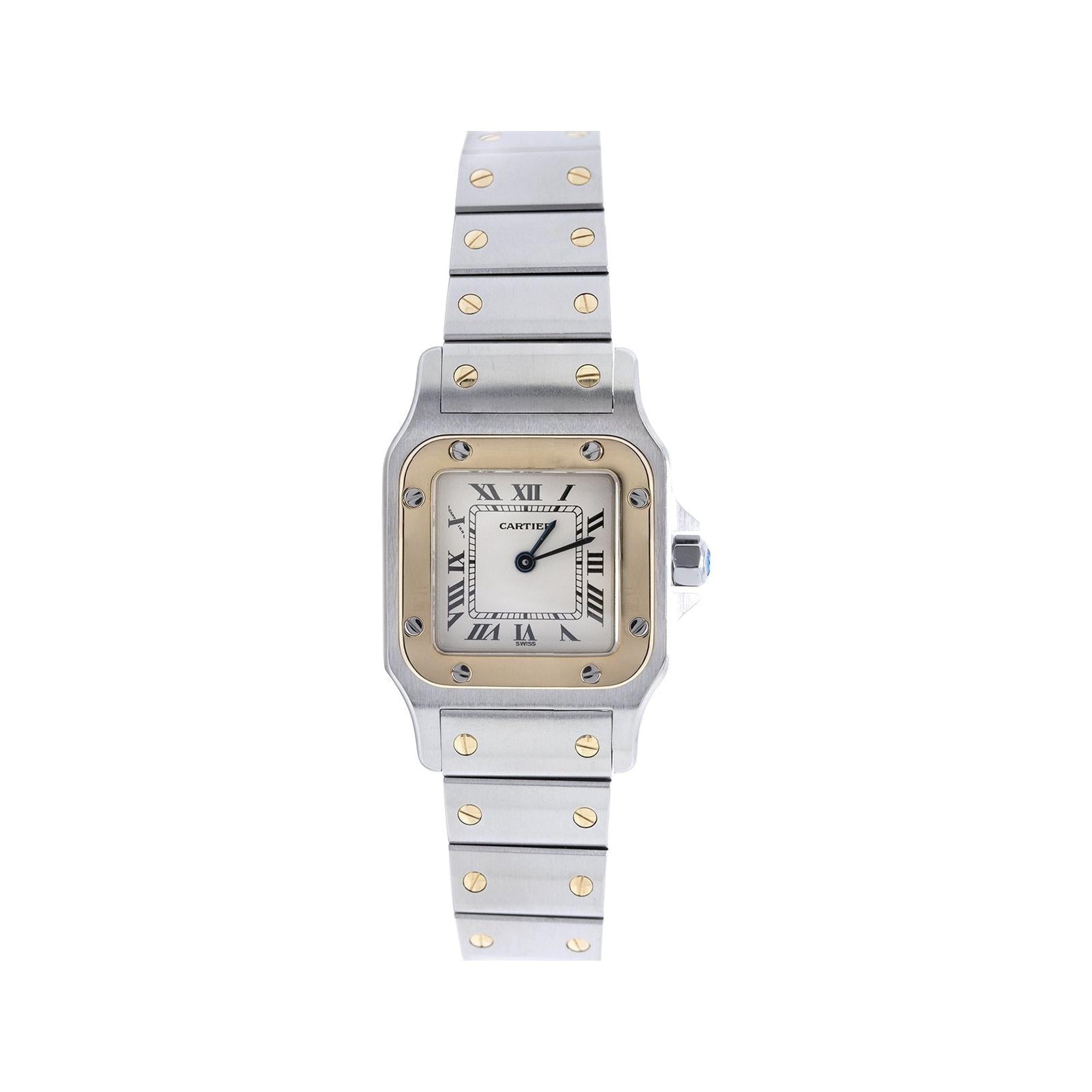 Cartier Two-Tone Santos Galbee Watch