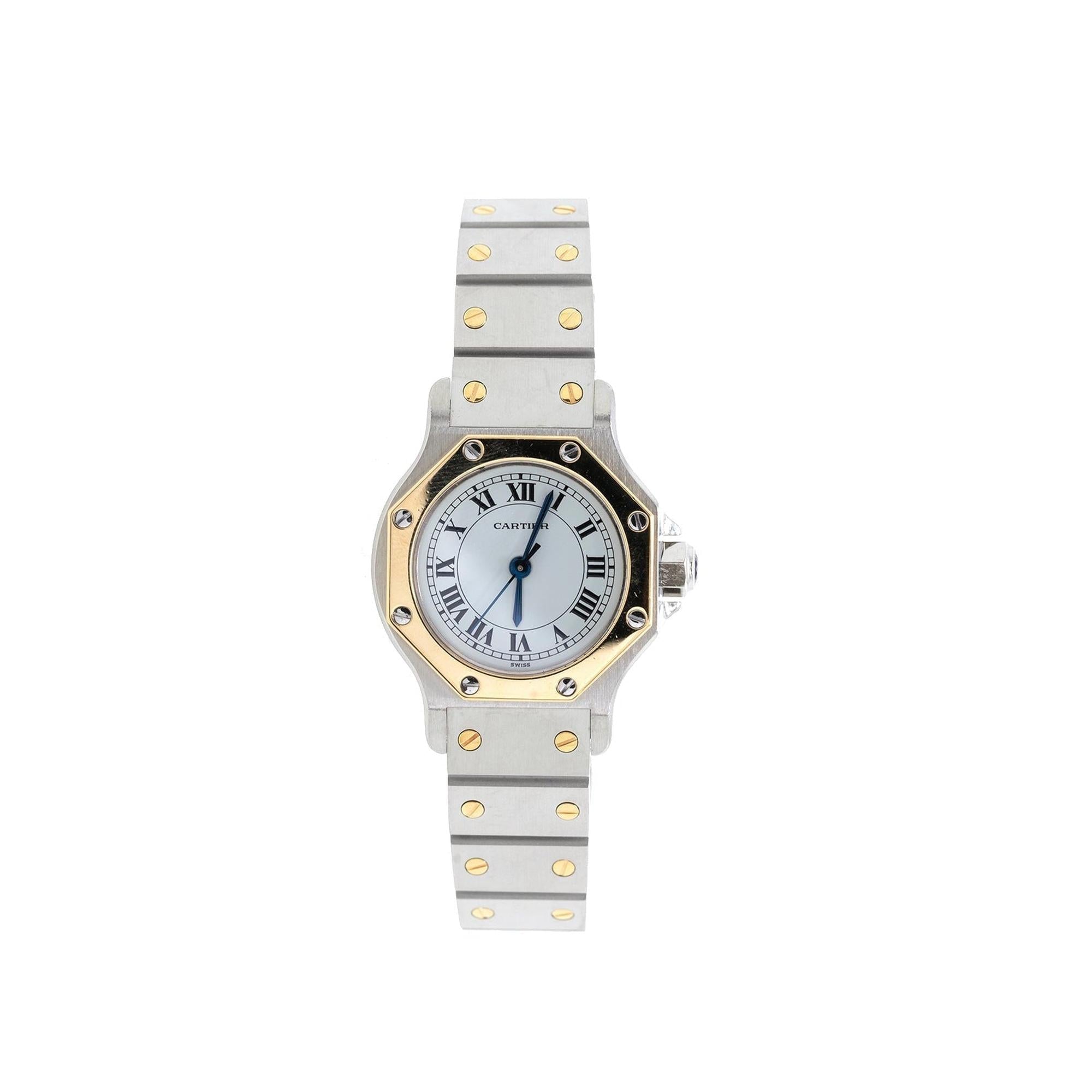 Cartier Two-Tone Santos Octagon Automatic Watch w/ Box – OLIVER'S