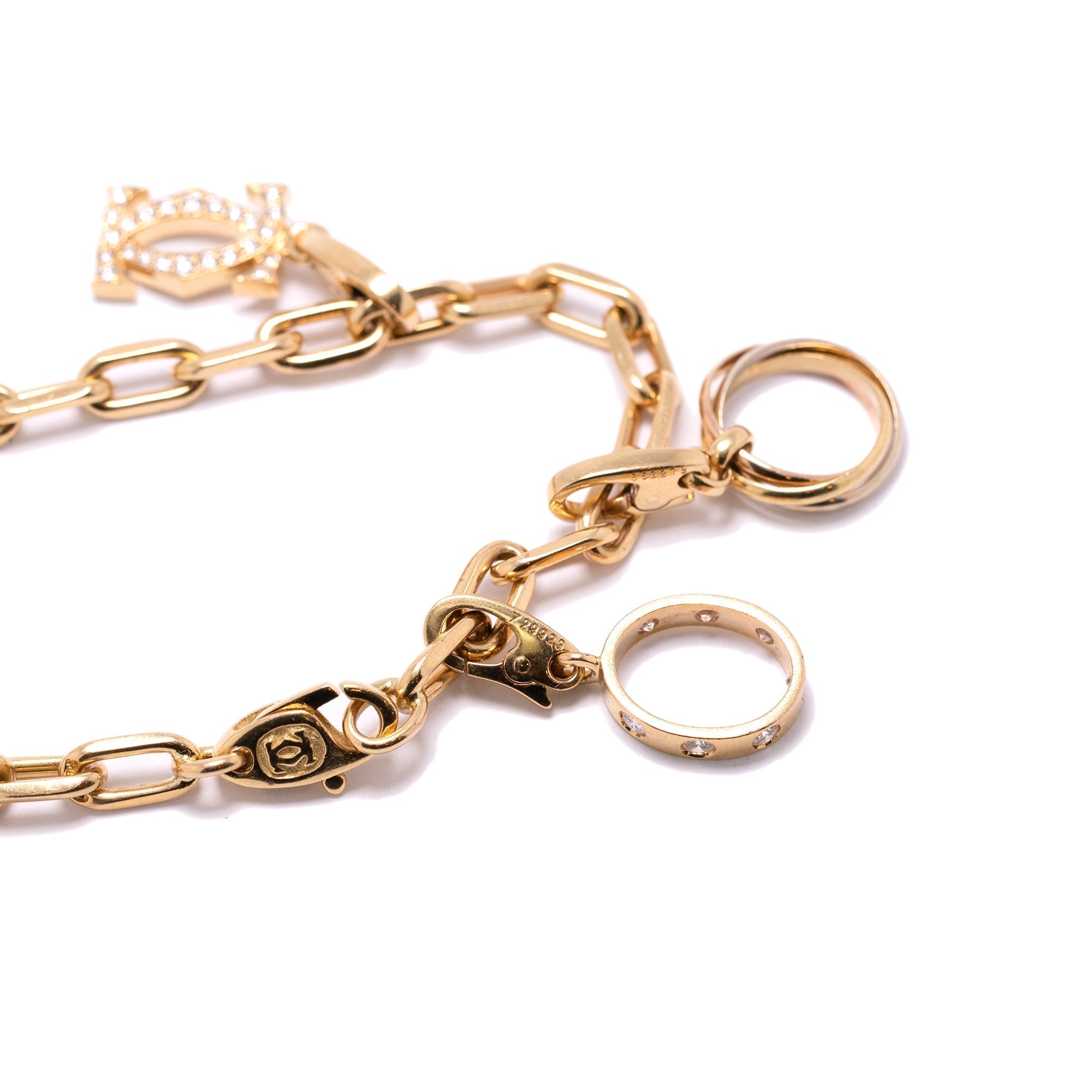 Cartier Vintage 18k Gold & Diamond Charm Bracelet(Mr.Oliver)