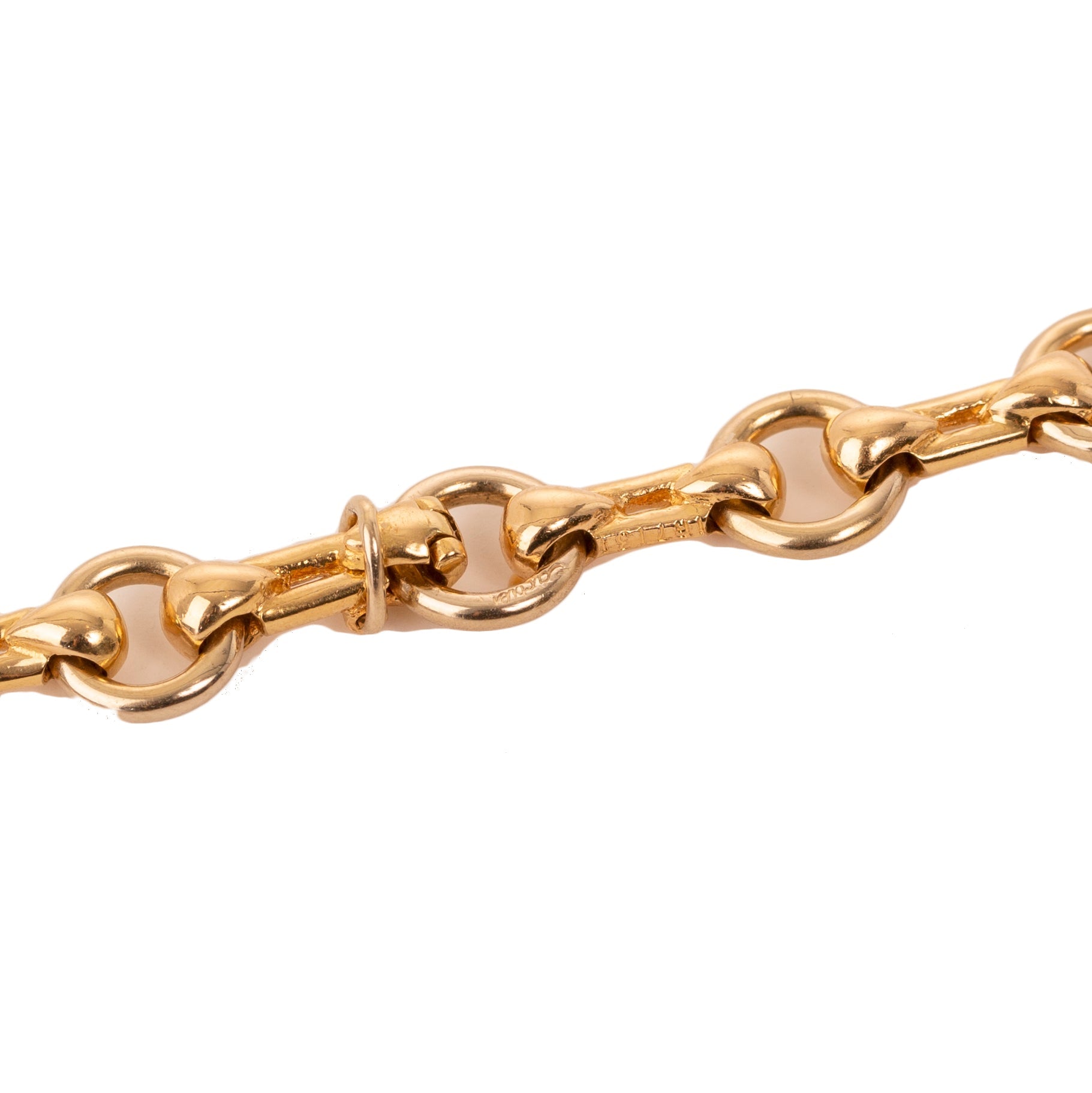 Cartier Vintage 18k Yellow Gold Diamond Circle Link Choker Necklace