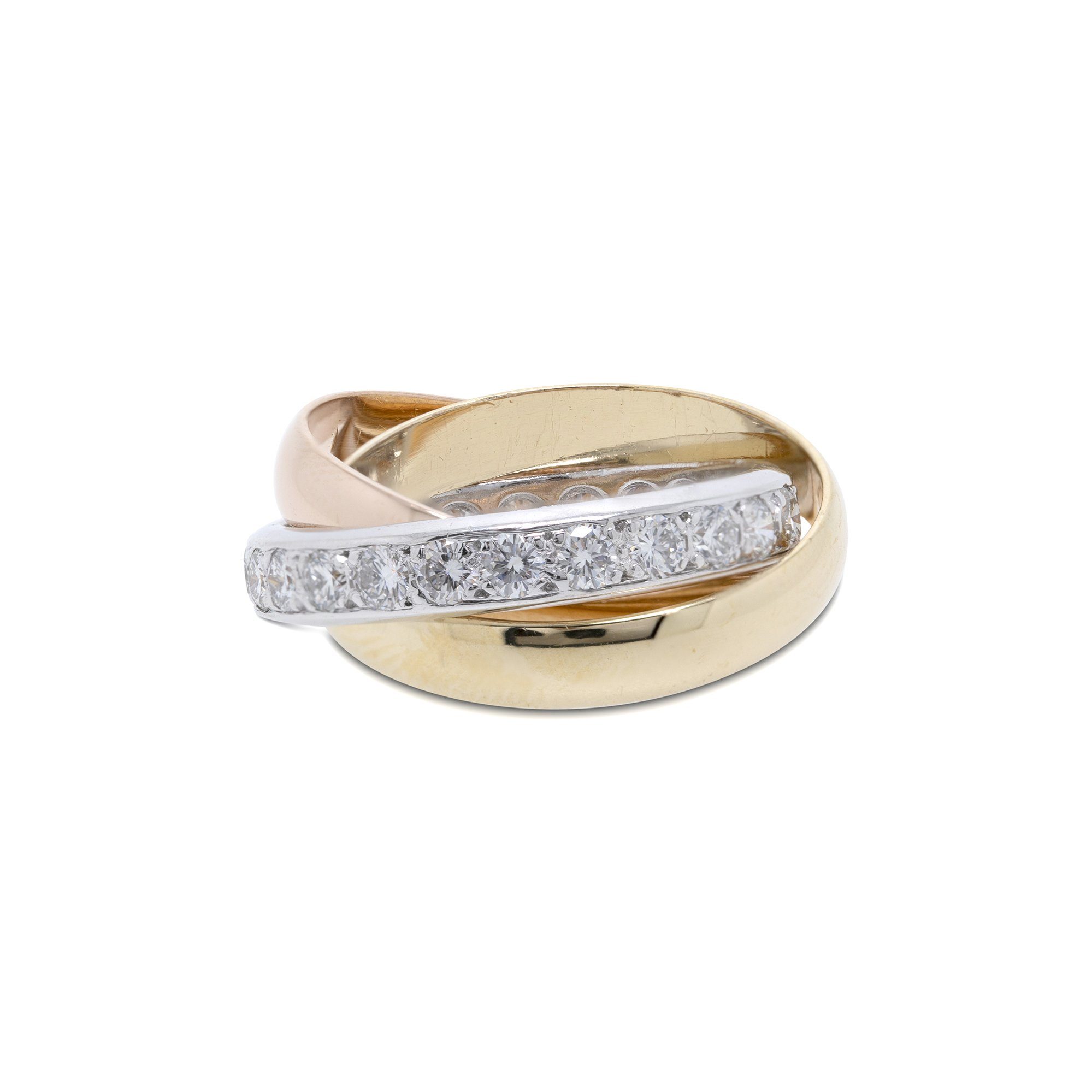 Cartier Vintage Diamond Trinity Rolling Ring