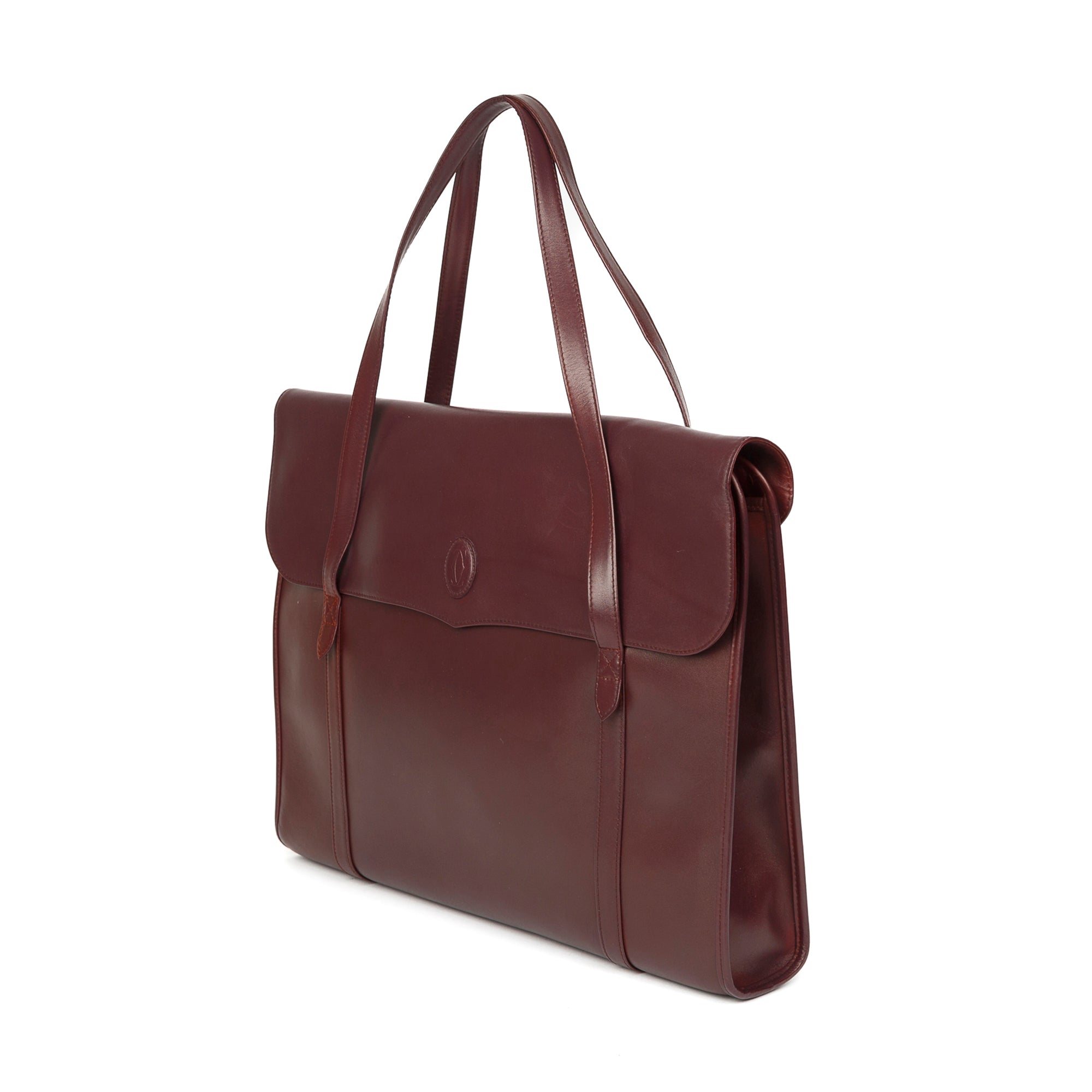 Cartier Vintage Large Leather Tote Bag w/ Box