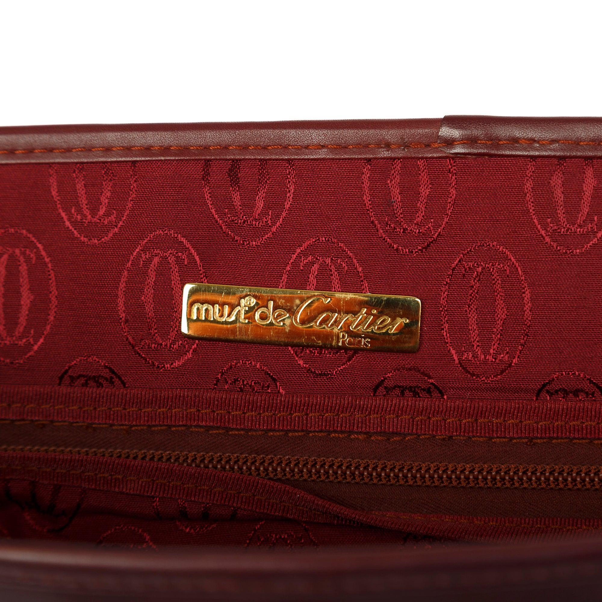 Cartier Vintage Large Leather Tote Bag w/ Box