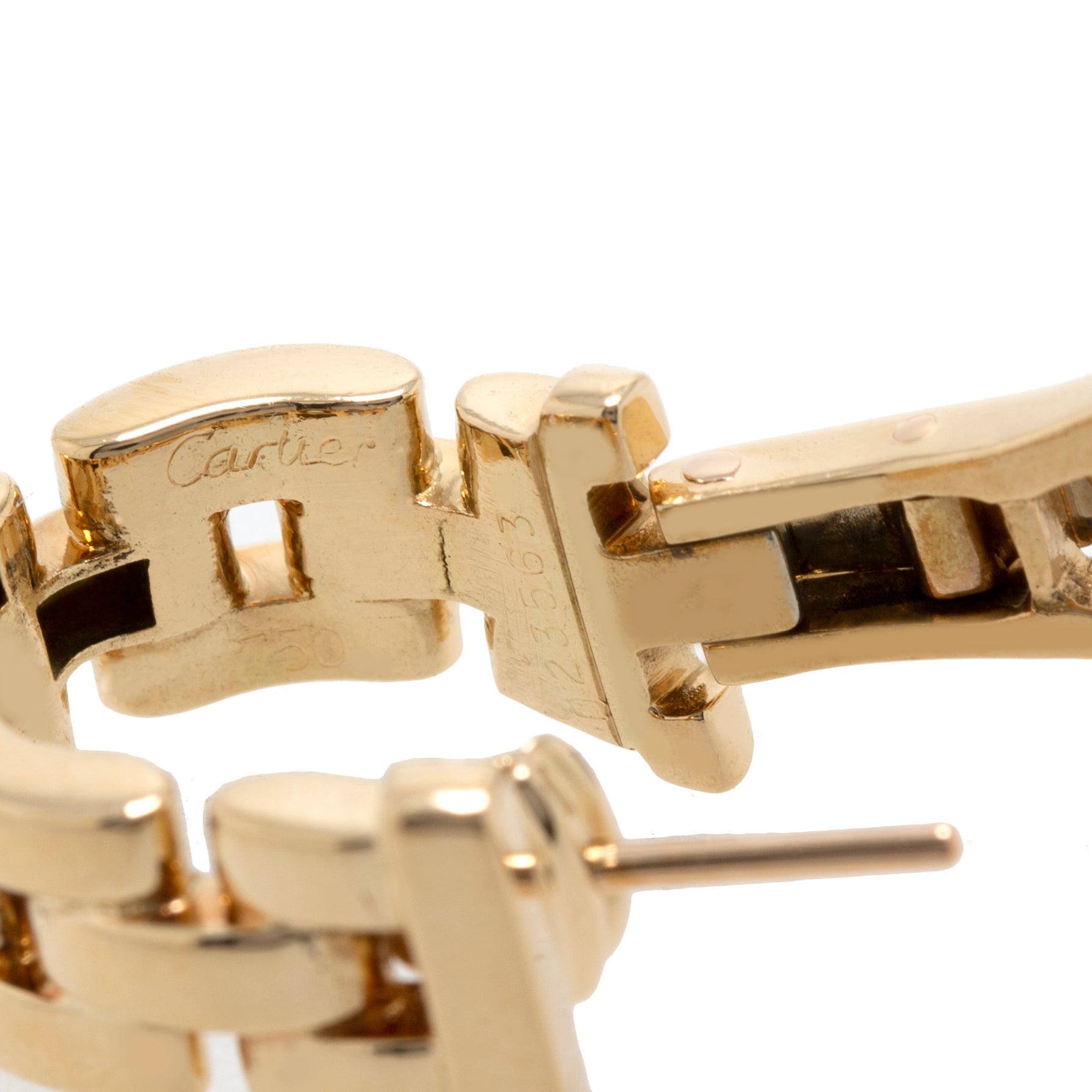 Cartier Vintage Maillon Panthere Hoop Earrings