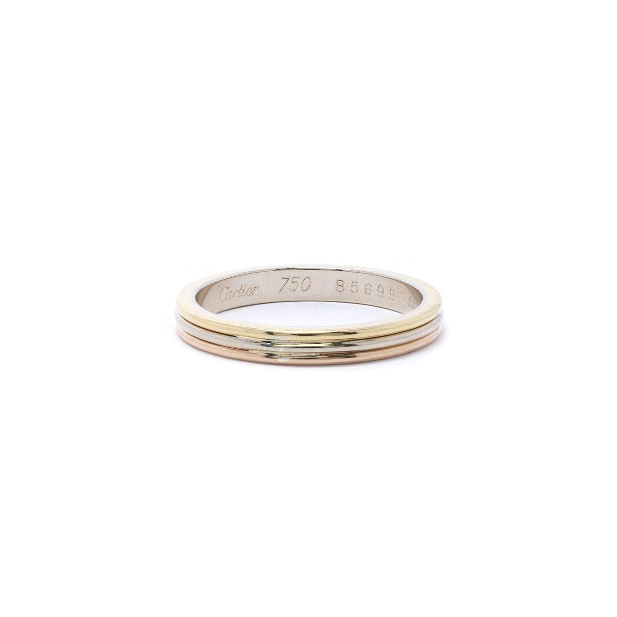 Cartier Vintage Tri-Color Trinity Wedding Band Ring