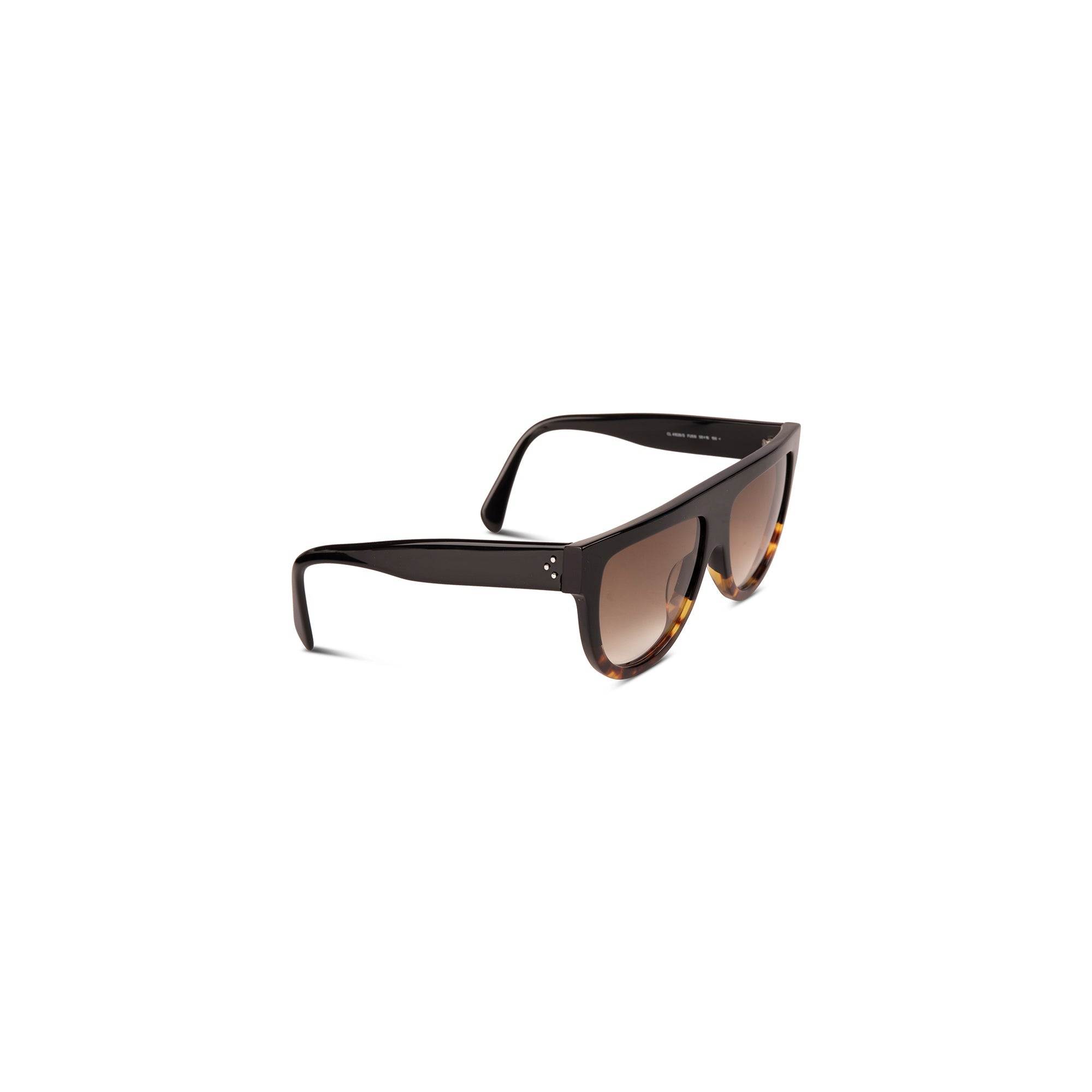 Celine Black & Havana Shield Sunglasses w/ Case