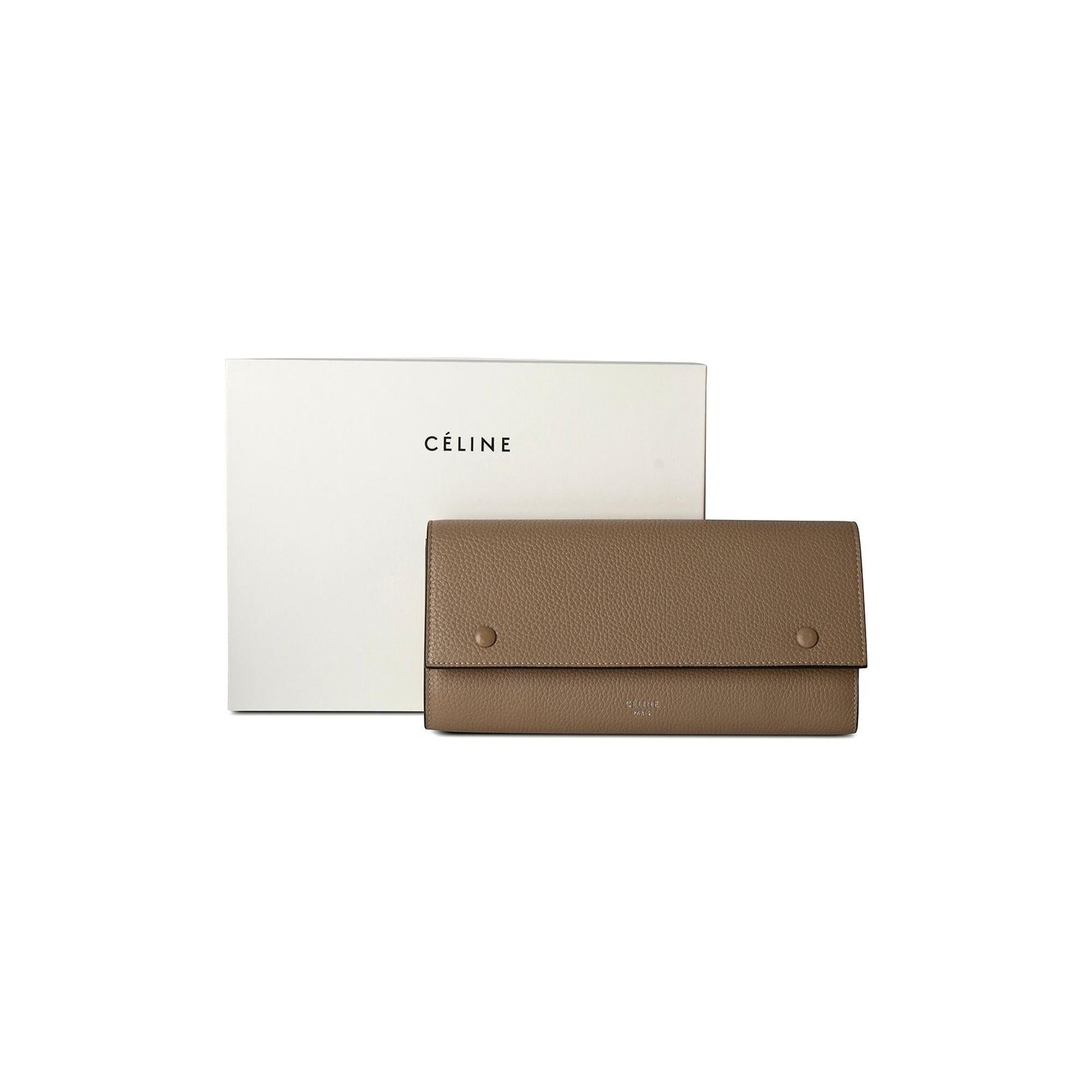 Celine Large Multifunction Flap Wallet w/ Box