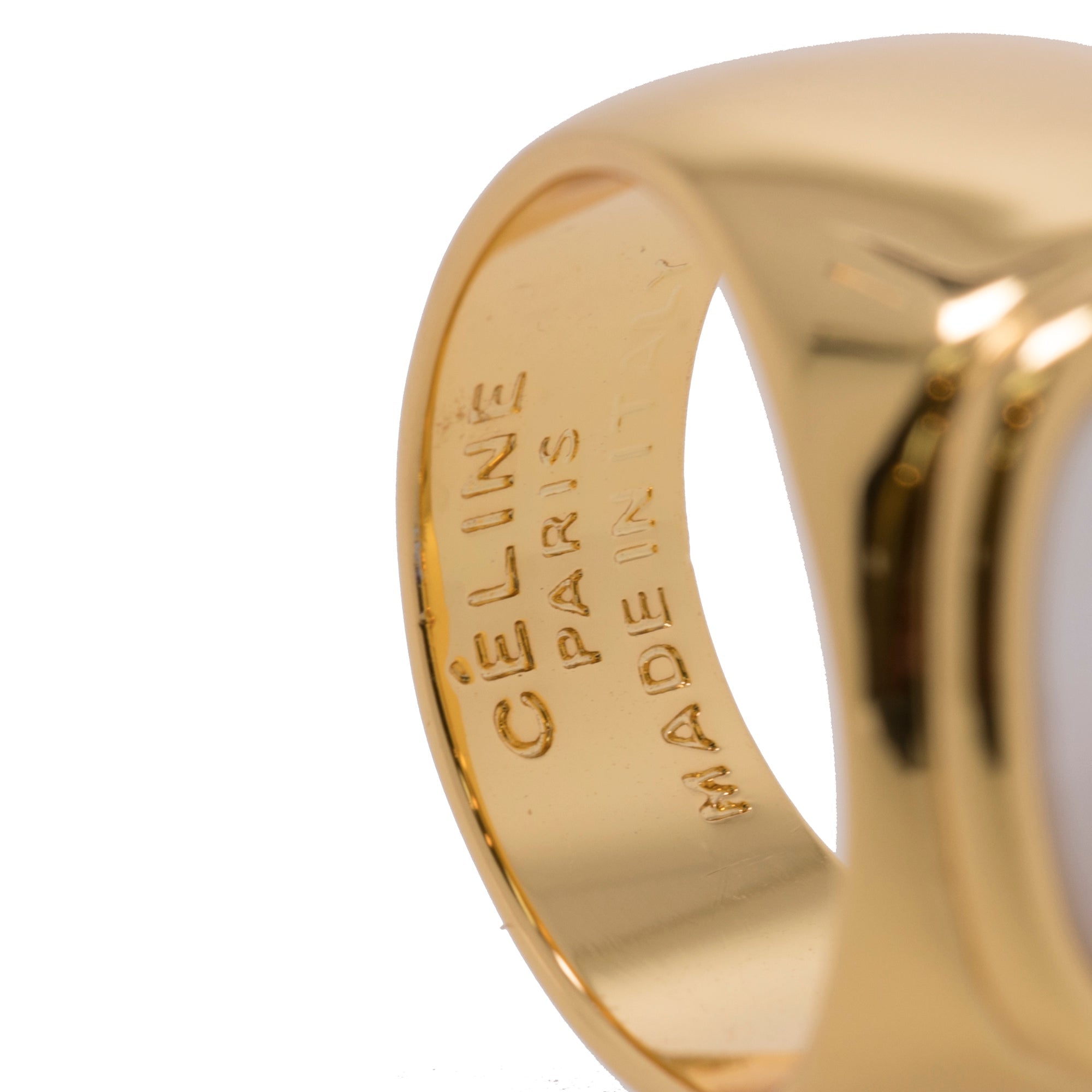 Celine Mother of Pearl Cocktail Ring