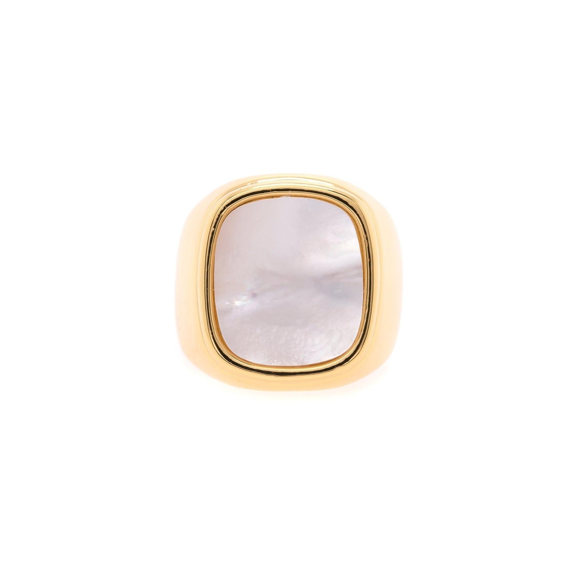 Celine Mother of Pearl Cocktail Ring