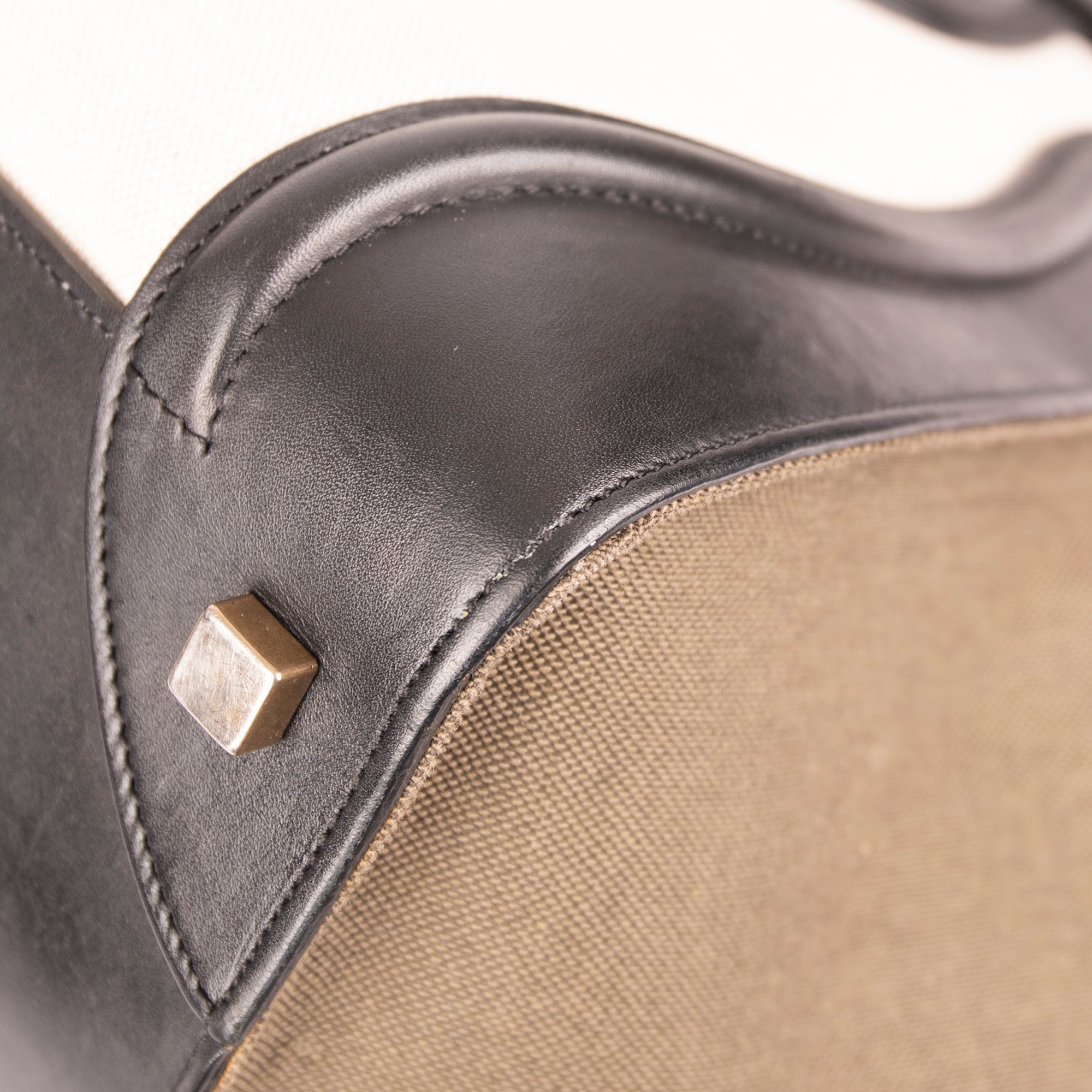 Celine Tricolour Leather & Canvas Mini Luggage Tote