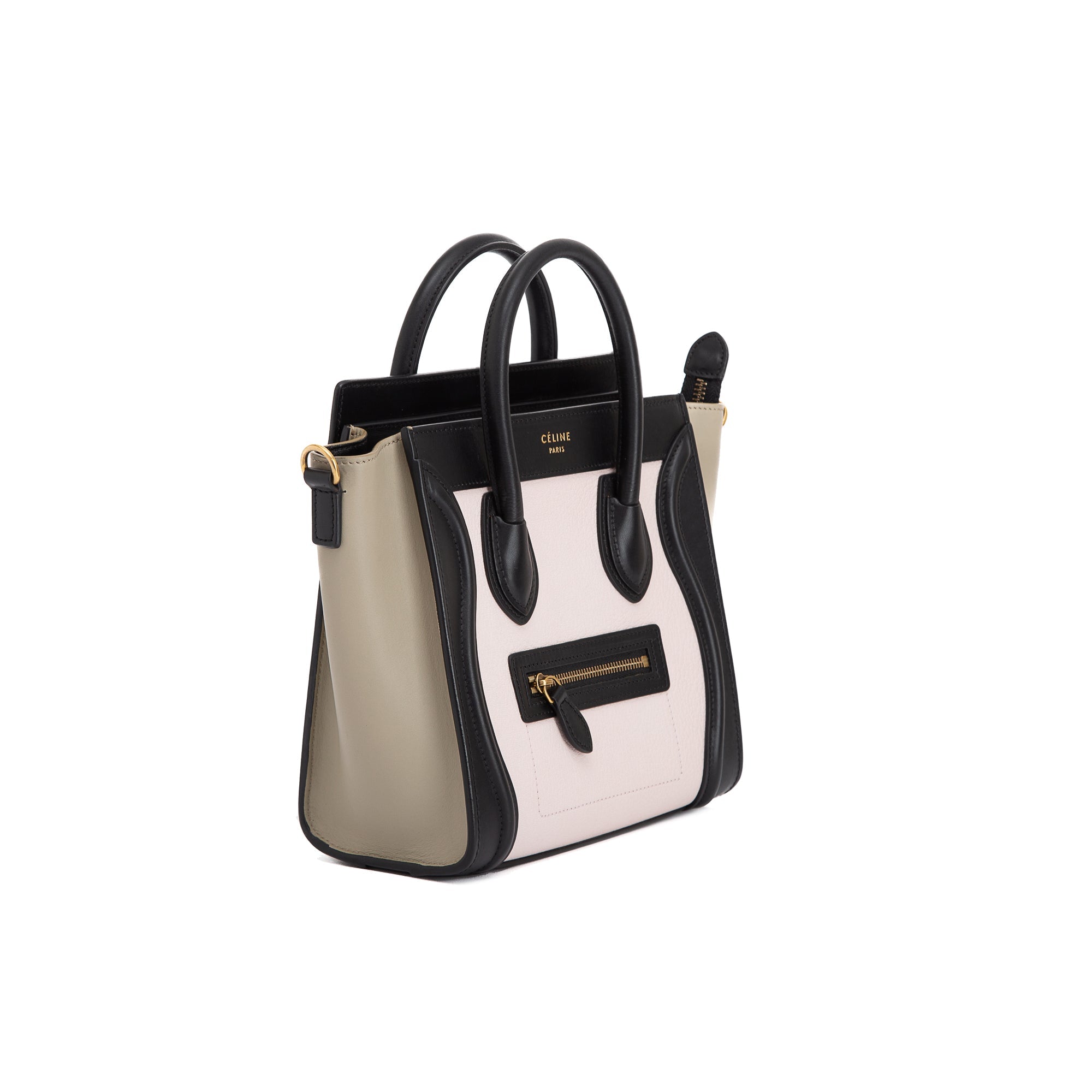 Celine Tricolour Nano Luggage Tote w/ Strap