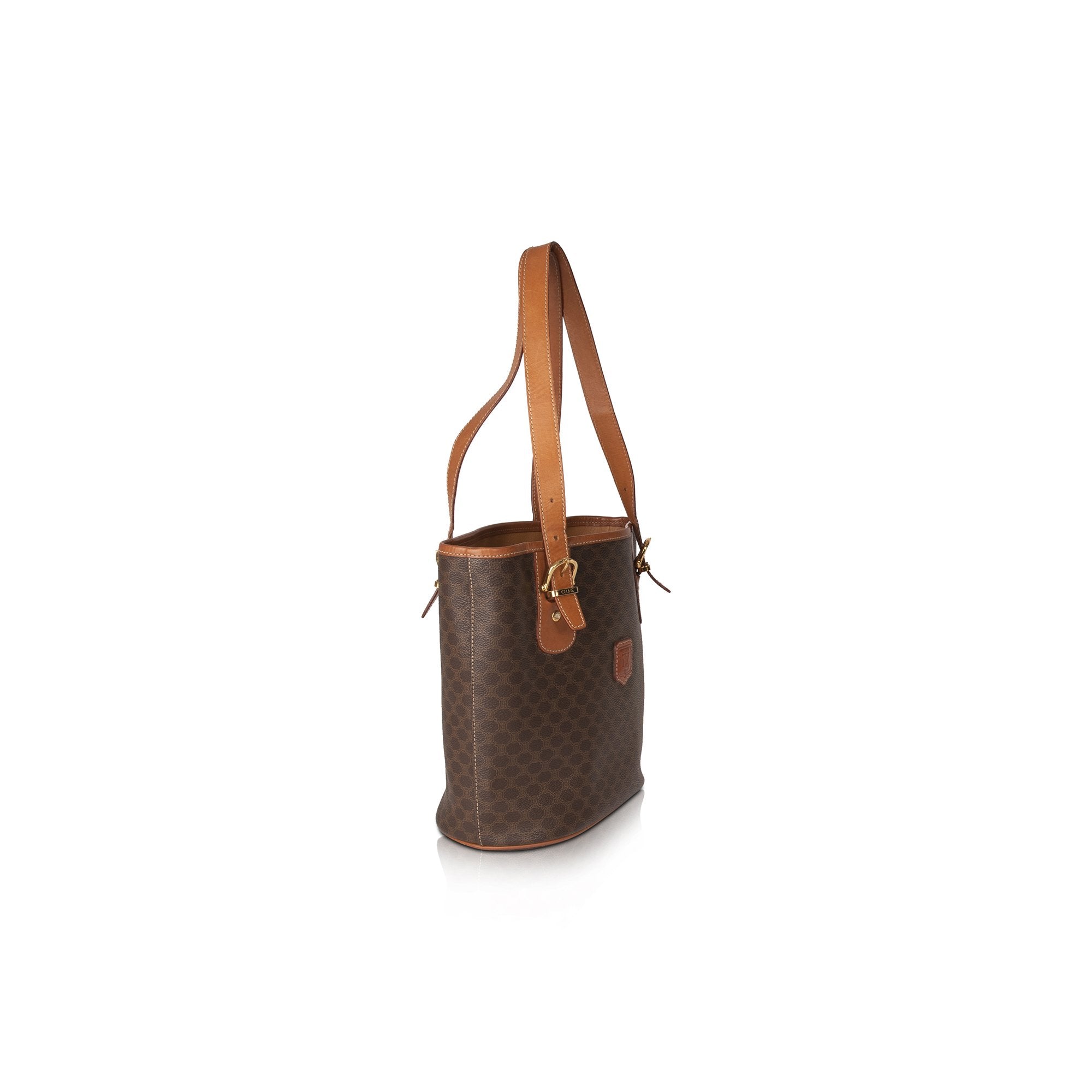 Celine Vintage Macadam Triomphe Bucket Bag