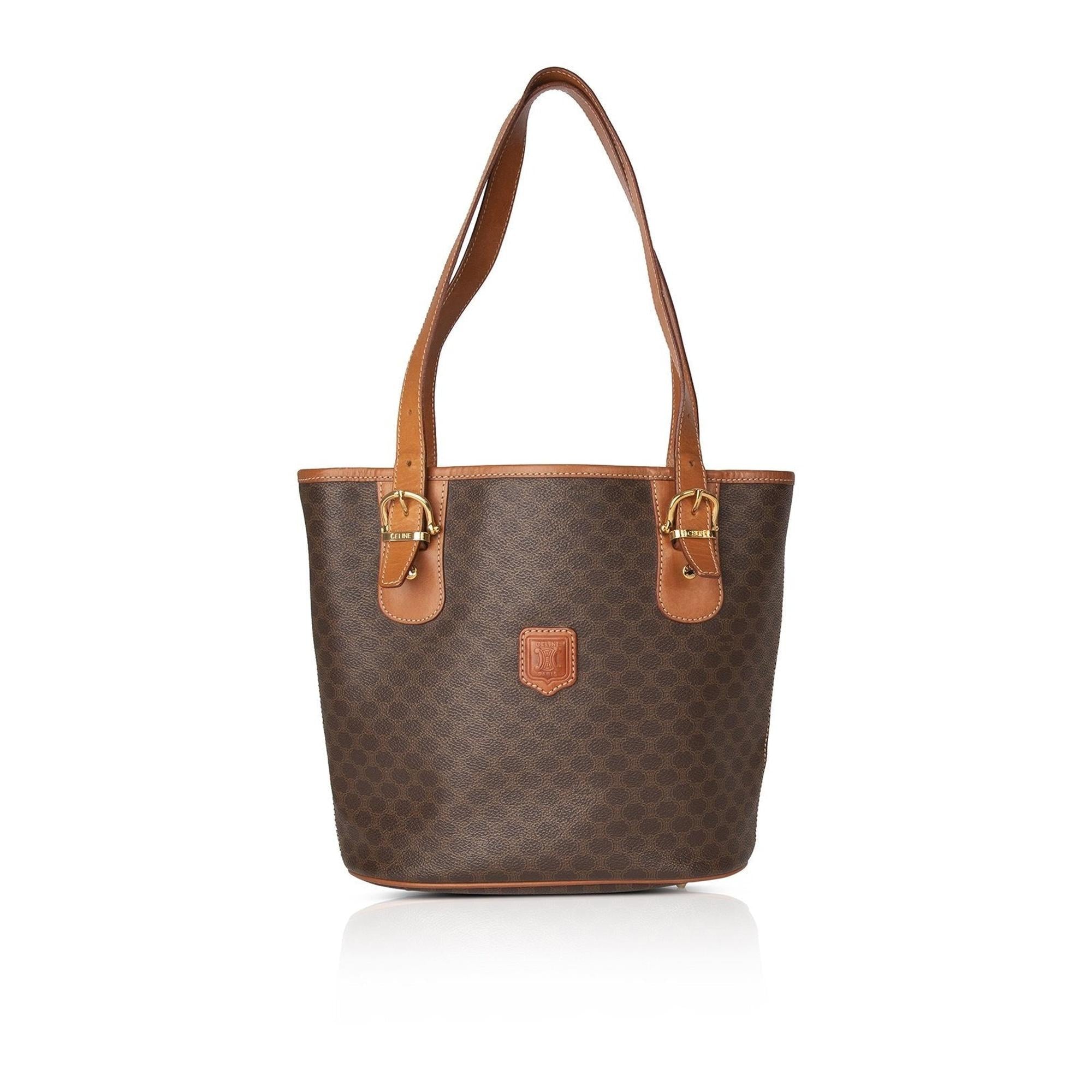 バッグ CELINE Macadam Bucket Tote Shoulder Bag Vintage Céline Macadam Bucket Bag - A Retro Tale