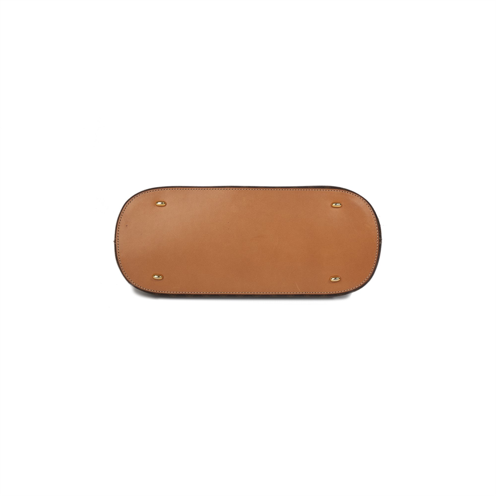 Celine Vintage Macadam Triomphe Dome Bag w/ Strap