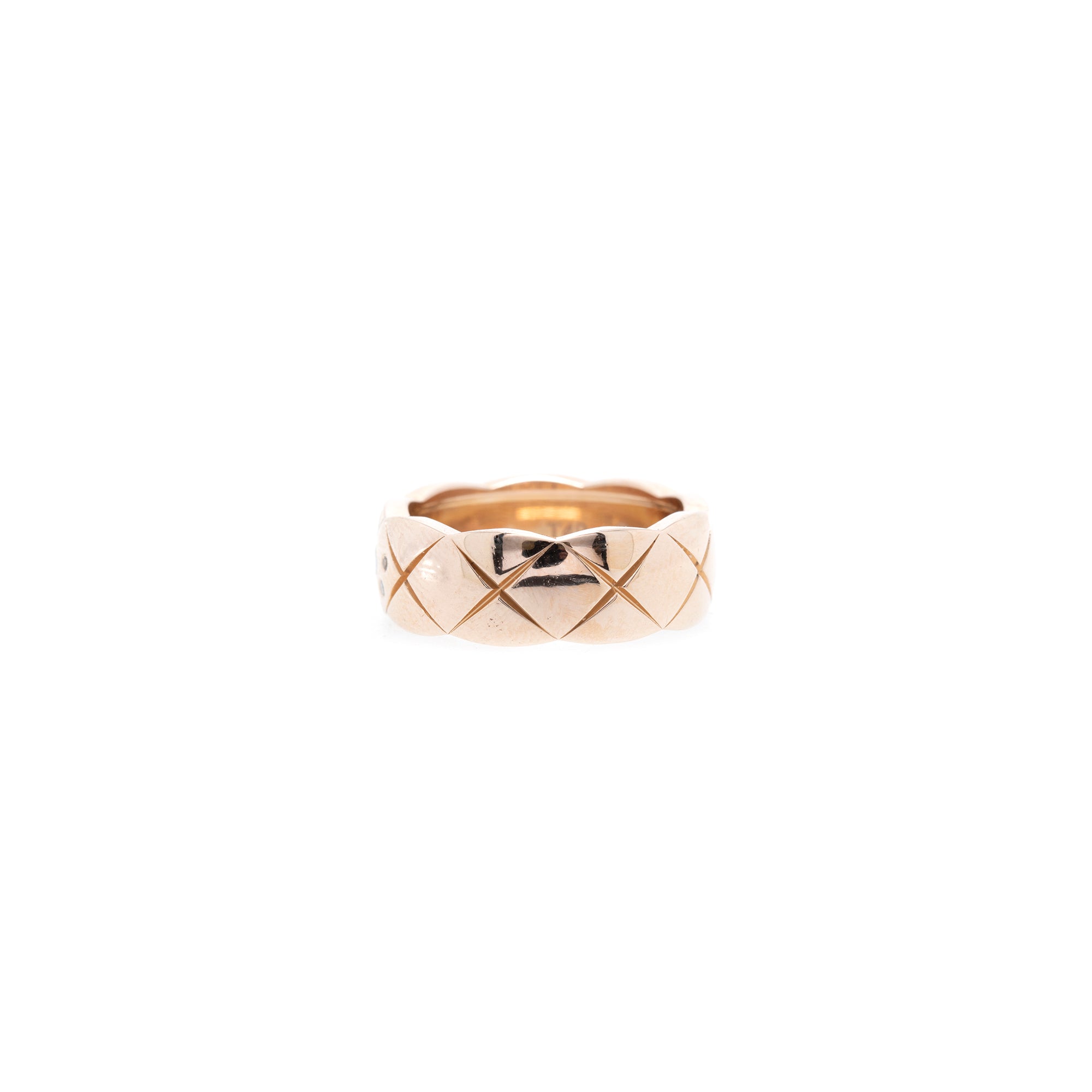 Coco Rush Ring Stack Chanel 18k Rose Diamond Coco Crush Ring w/ Box – OLIVER'S