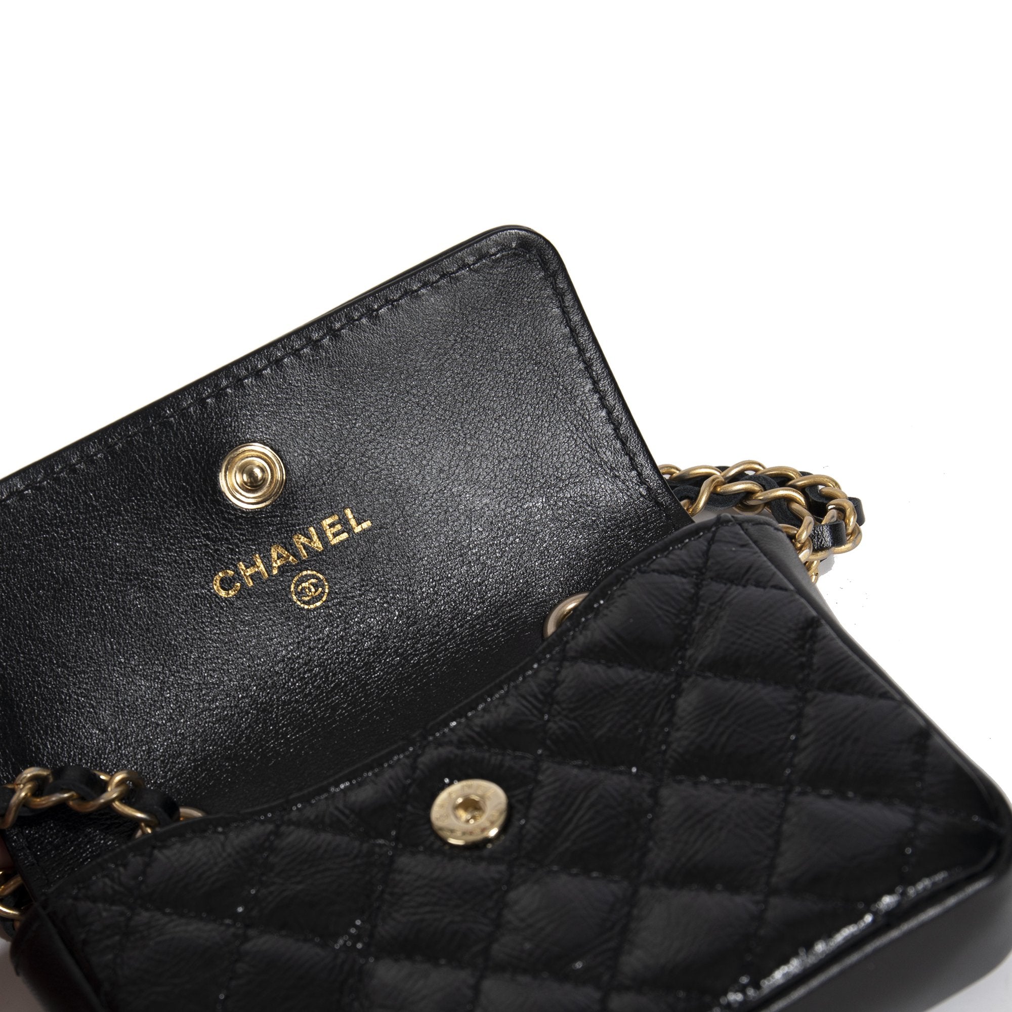 Chanel 2020 Black Card Holder Belt Bag w/ Box