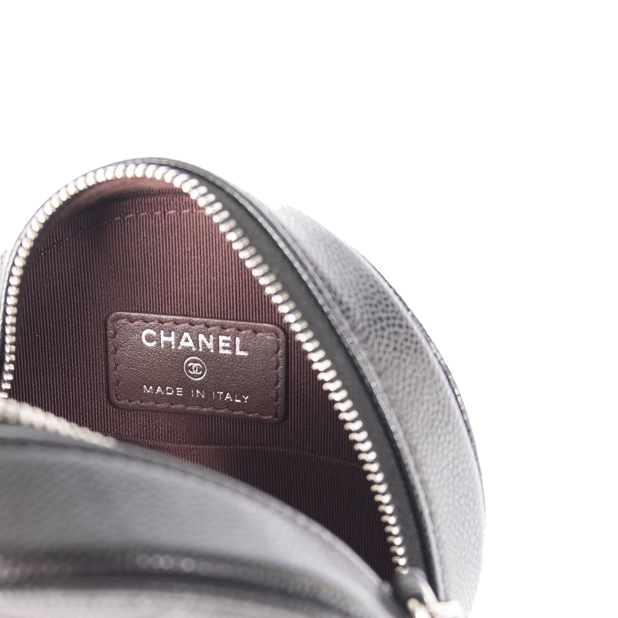 Chanel 2020 Black Caviar O-OT Clutch w/ Chain