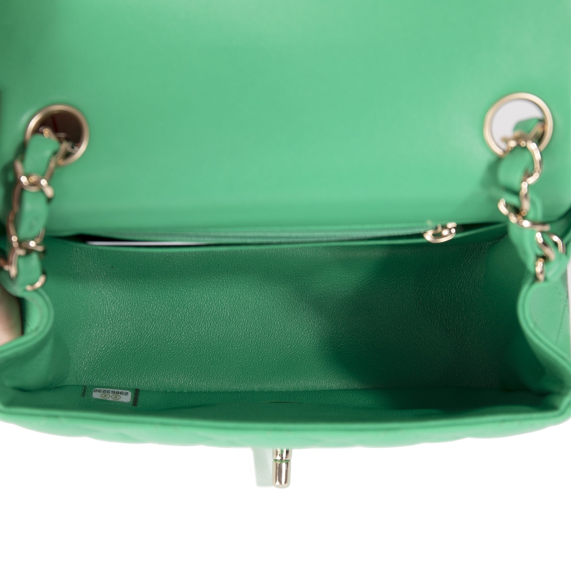 chanel green crossbody purse