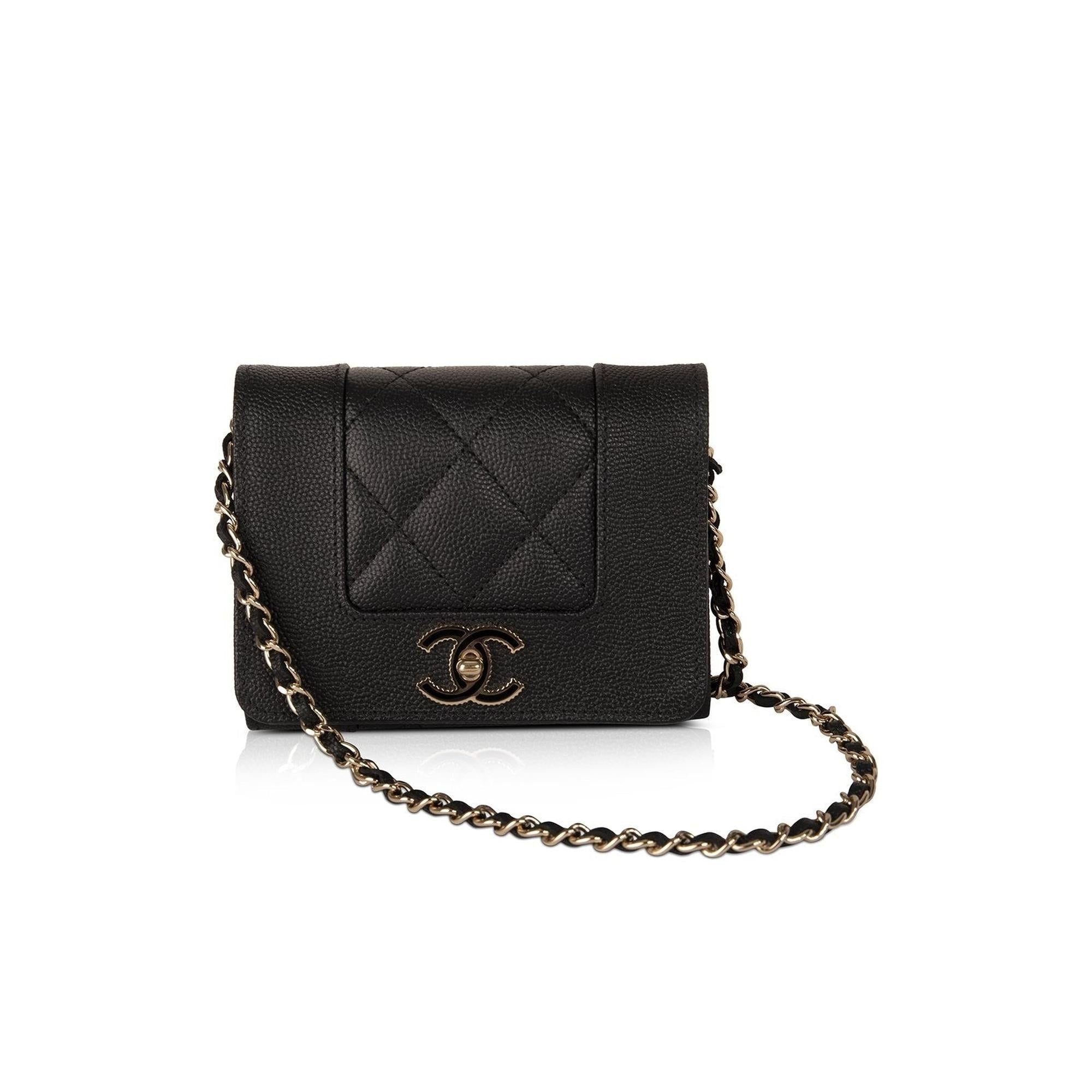 Chanel 2020 Mademoiselle Mini Wallet on Chain Crossbody Bag w/ Box