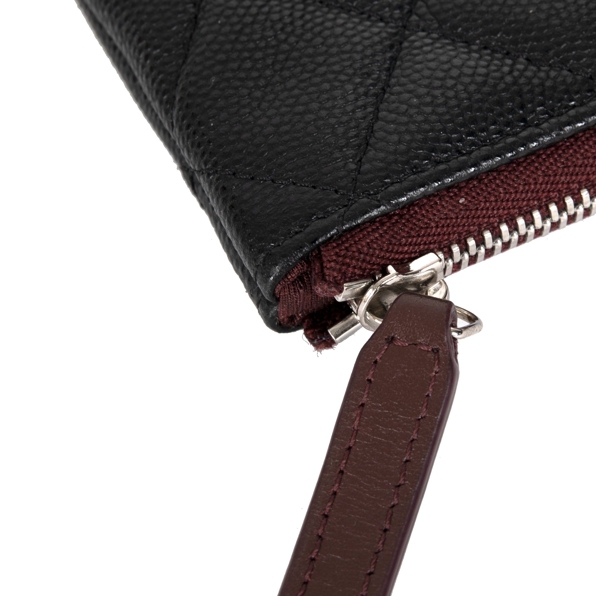 Chanel 2021 Black Caviar Classic Mini Zip Pouch w/ Box & Authenticity Card