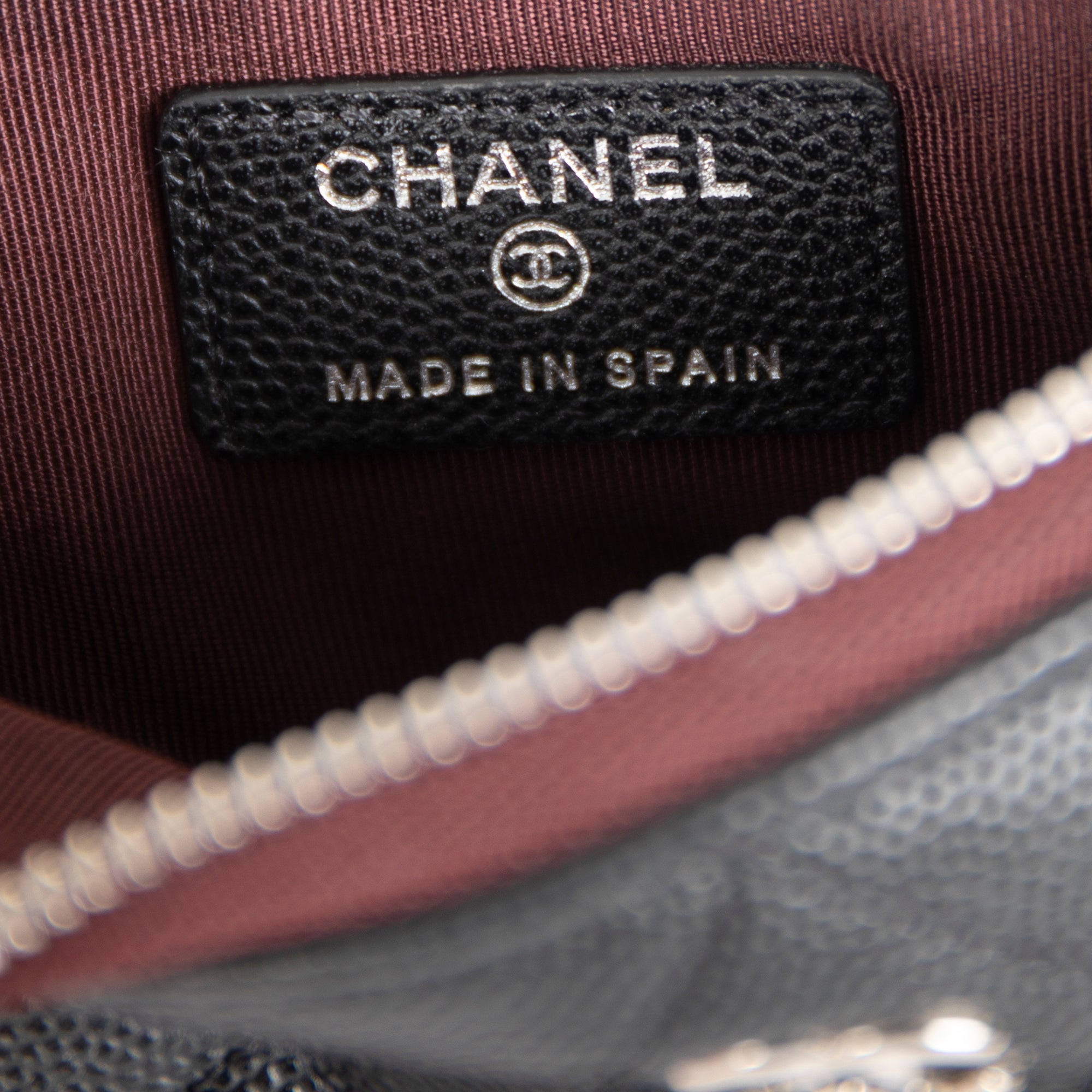 Chanel 2021 Black Caviar Classic Mini Zip Pouch w/ Box & Authenticity Card