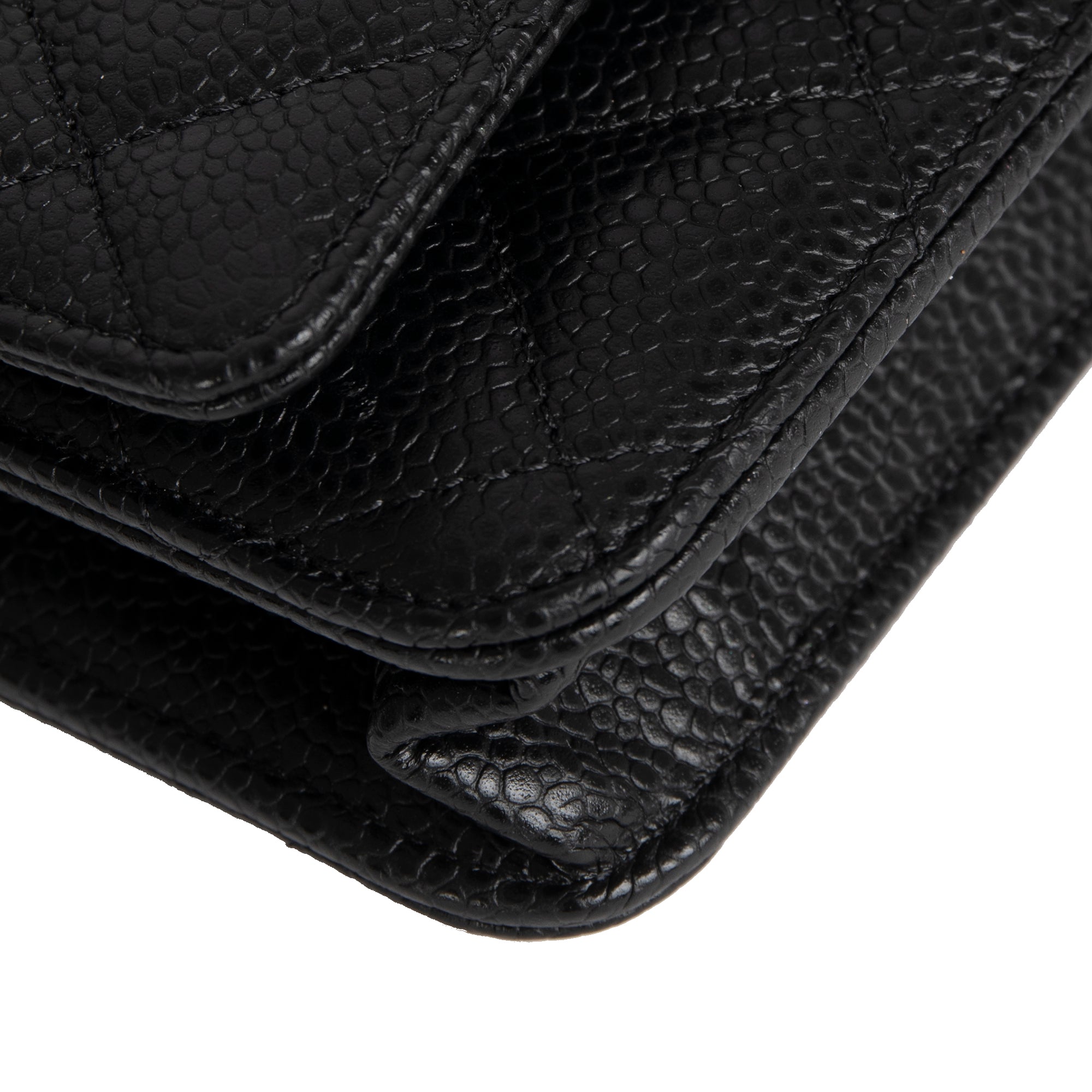 Chanel 2021 Black Caviar Classic Wallet on Chain w/ Box & Authenticity Card