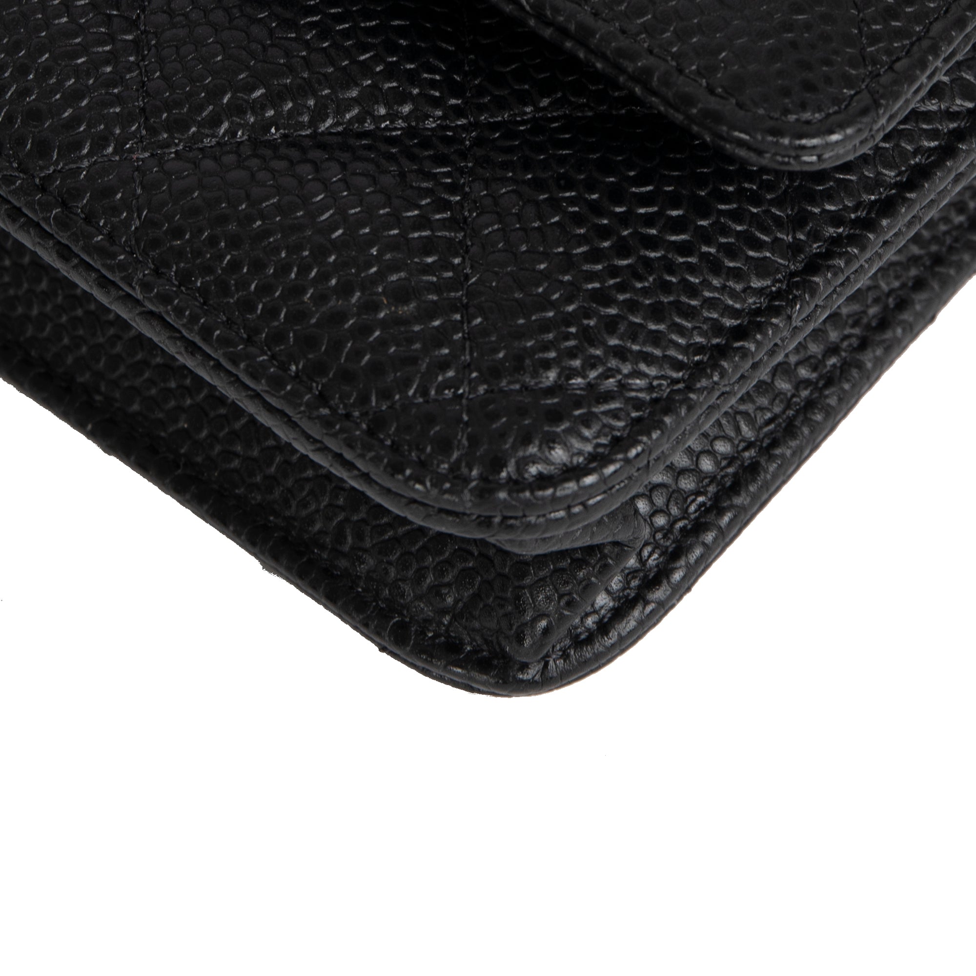 Chanel 2021 Black Caviar Classic Wallet on Chain w/ Box & Authenticity Card