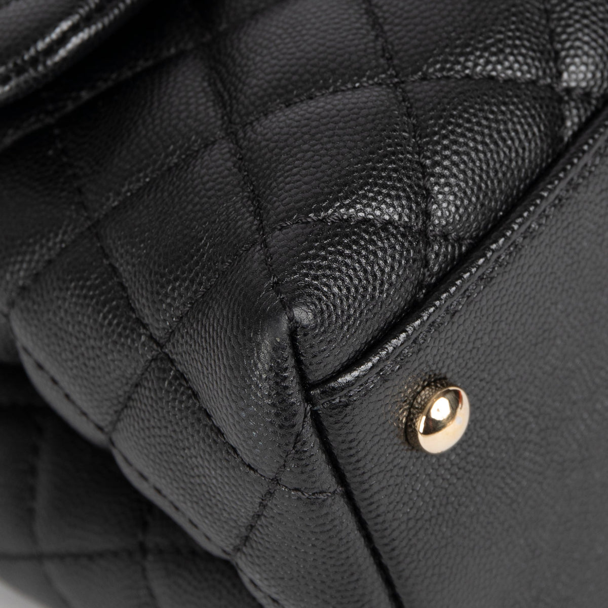 Chanel 2021 Medium Lizard-Trimmed Coco Handle Bag w/ Box, Receipt & Authenticity Card