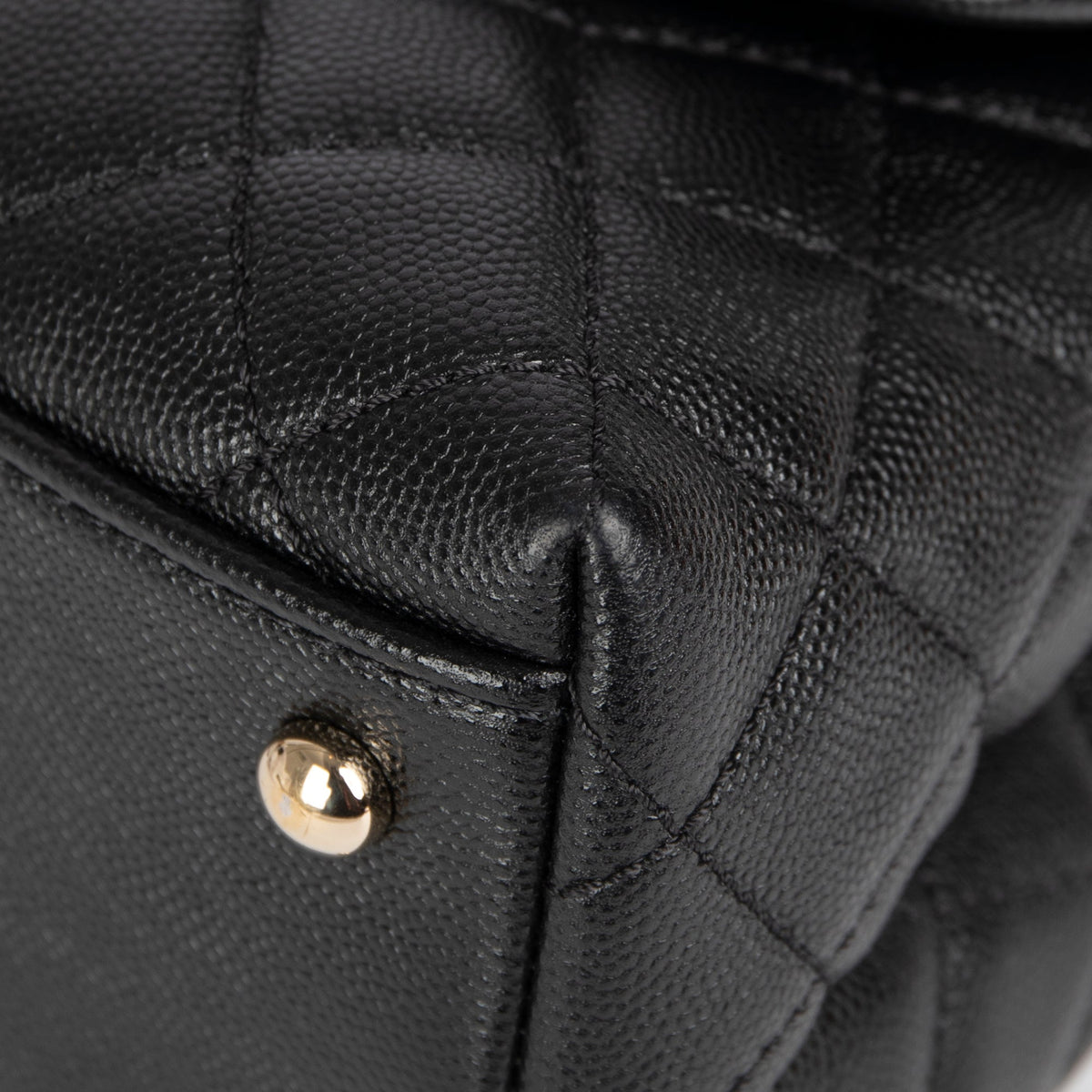 Chanel 2021 Medium Lizard-Trimmed Coco Handle Bag w/ Box, Receipt & Authenticity Card