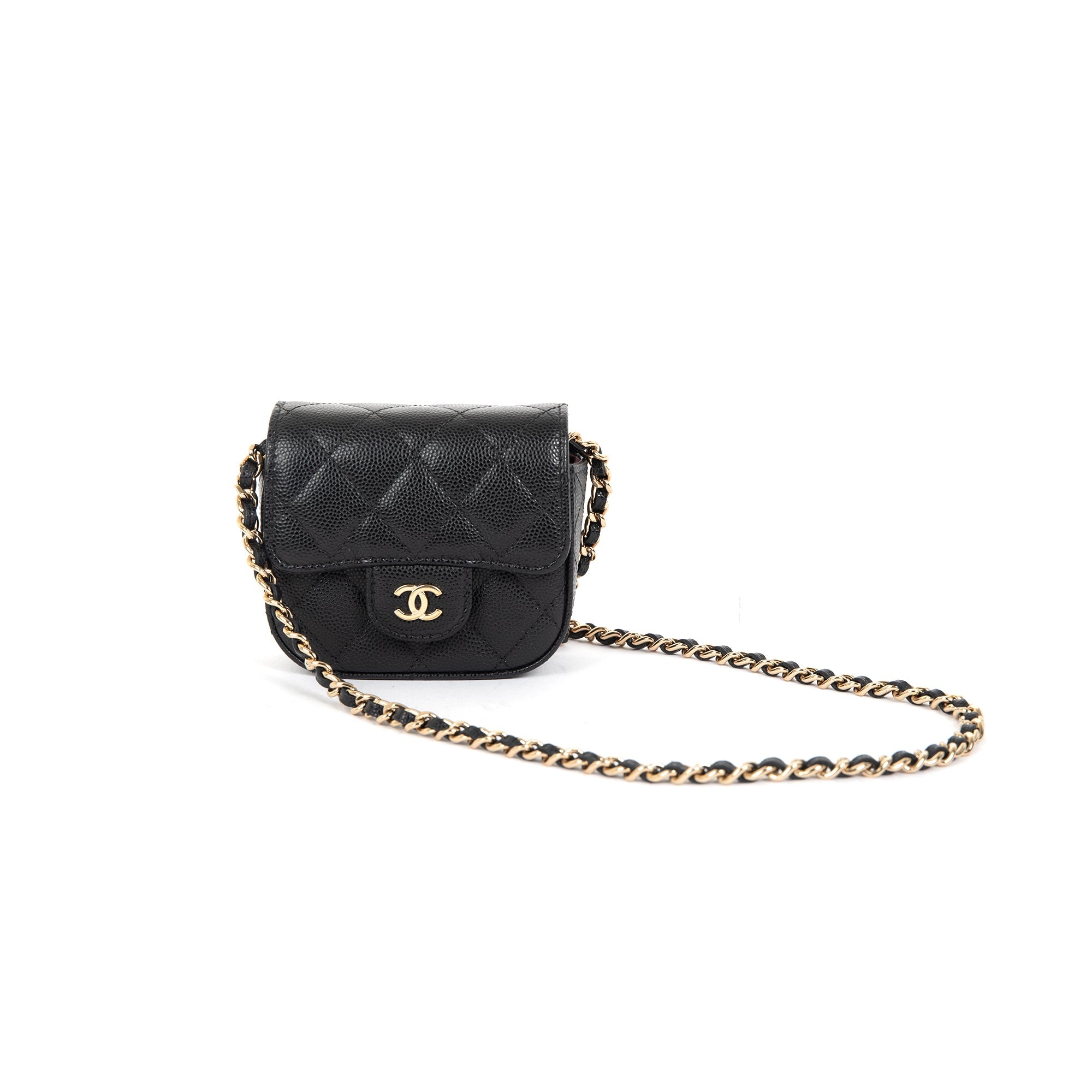 Chanel 2021 Mini Classic Clutch with Chain w/ Box & Authenticity