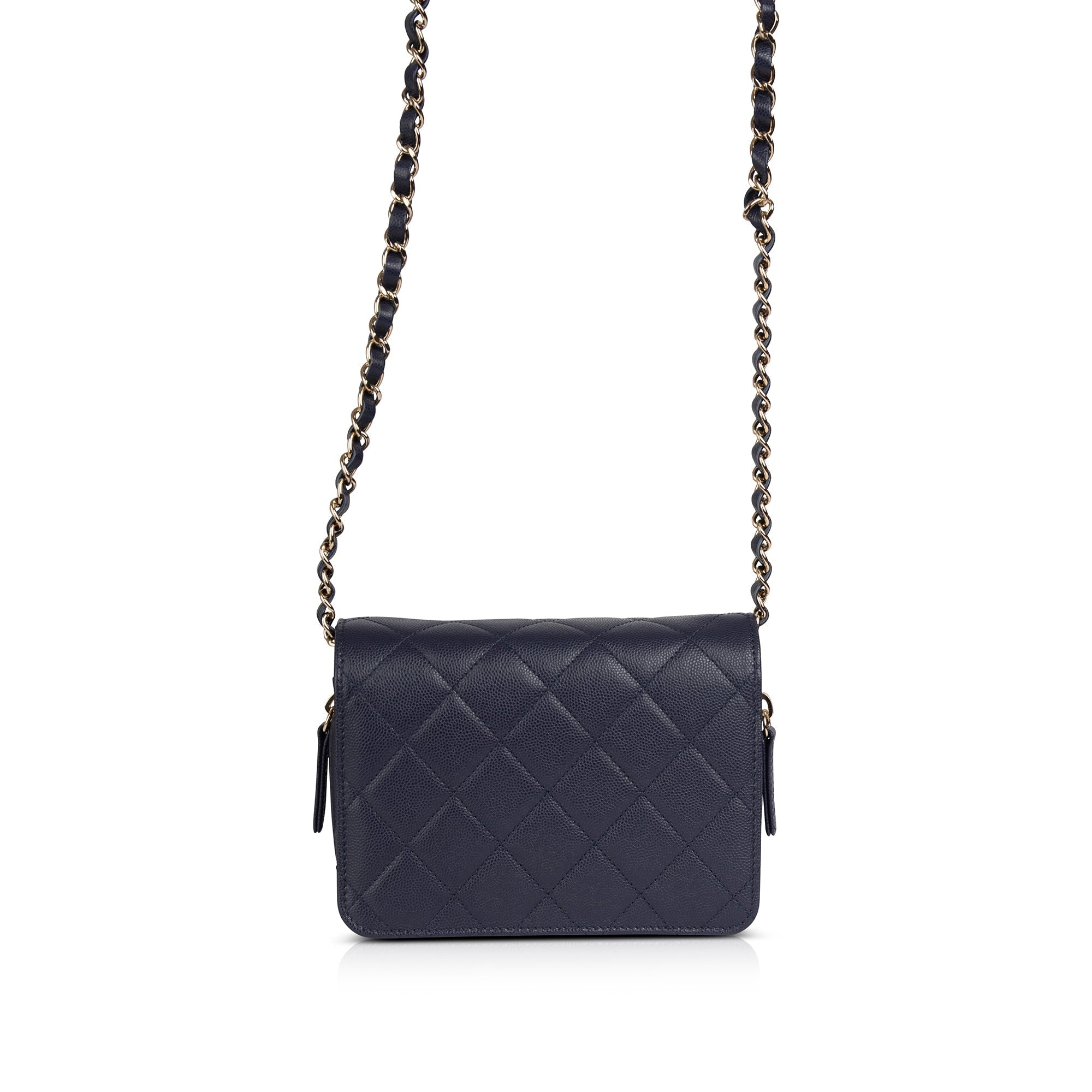Chanel 2021 Navy Like A Wallet Flap Bag w/ Box