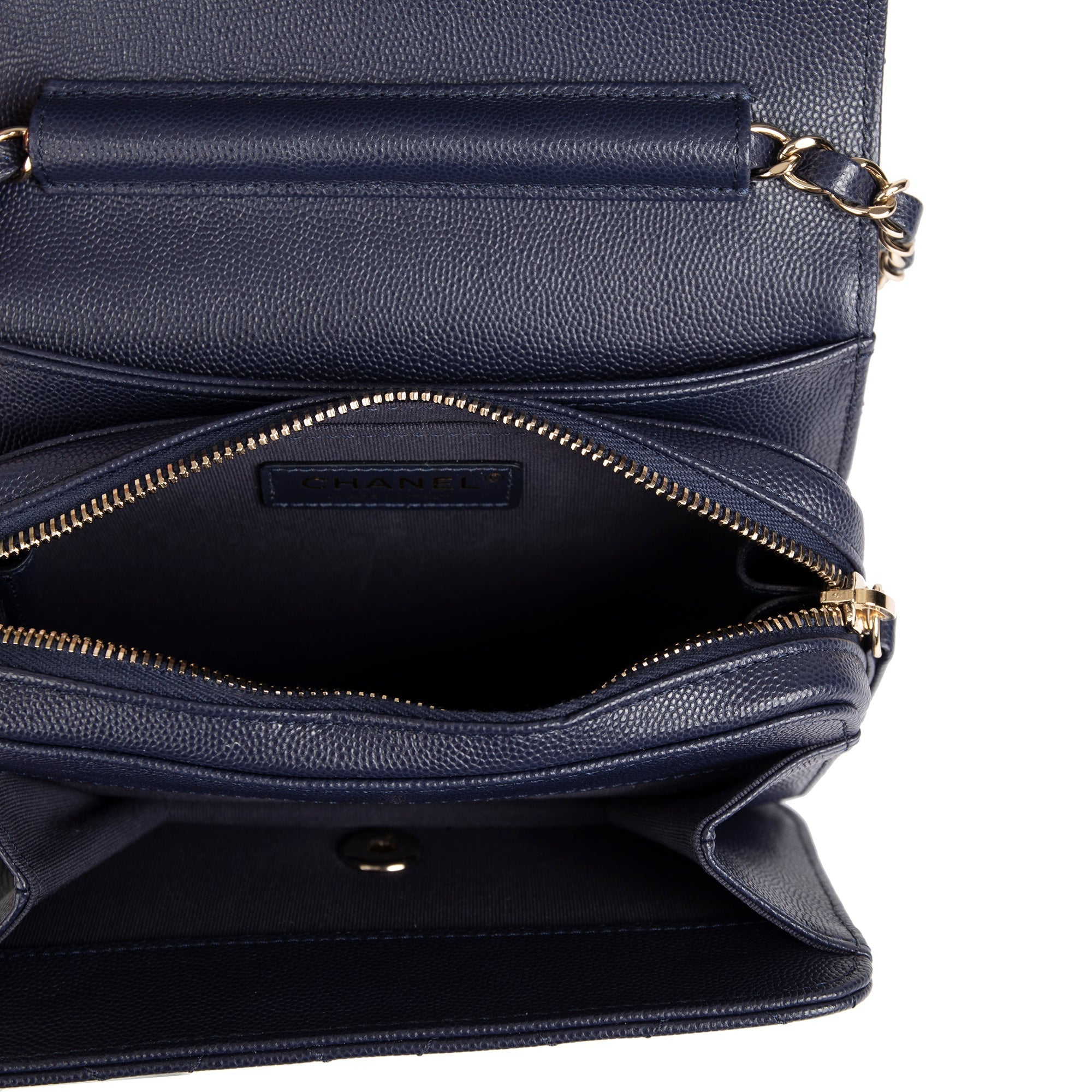 Chanel 2021 Navy Like A Wallet Flap Bag w/ Box