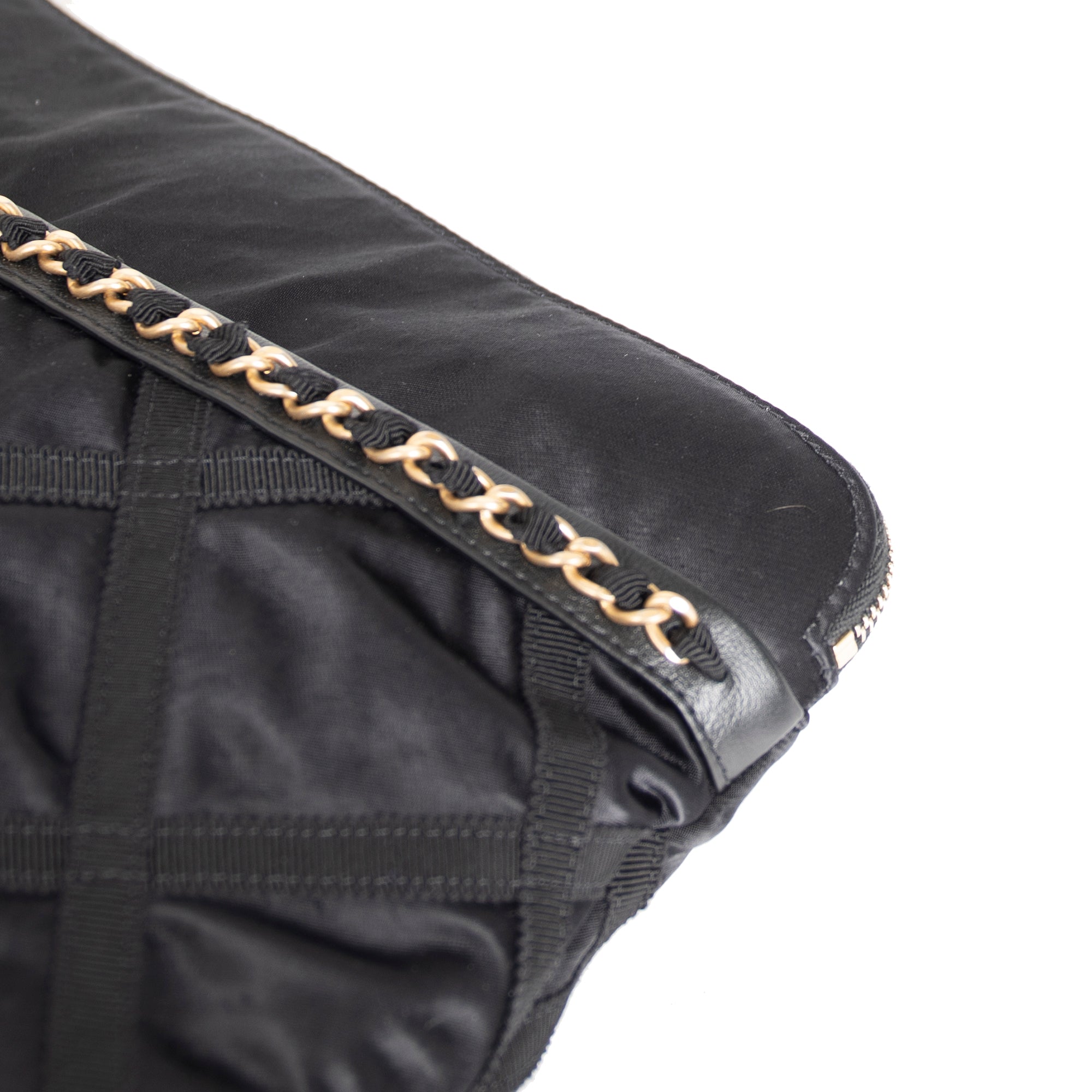 Chanel 2021 Nylon Grosgrain Lifestyle Pouch with Foldable Tote Bag