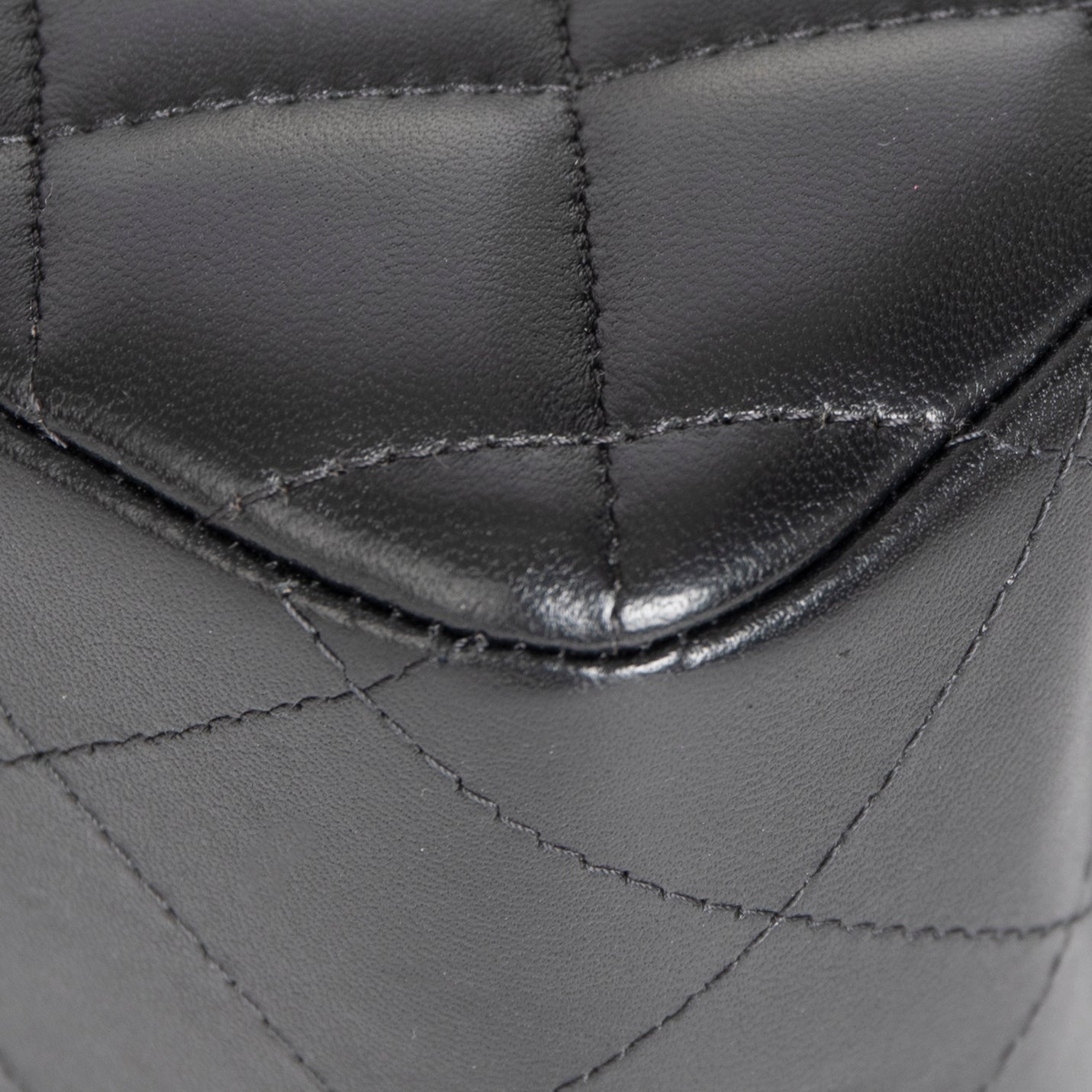 Chanel 2022 Black Lambskin Classic Jumbo Double Flap Bag w/ Box