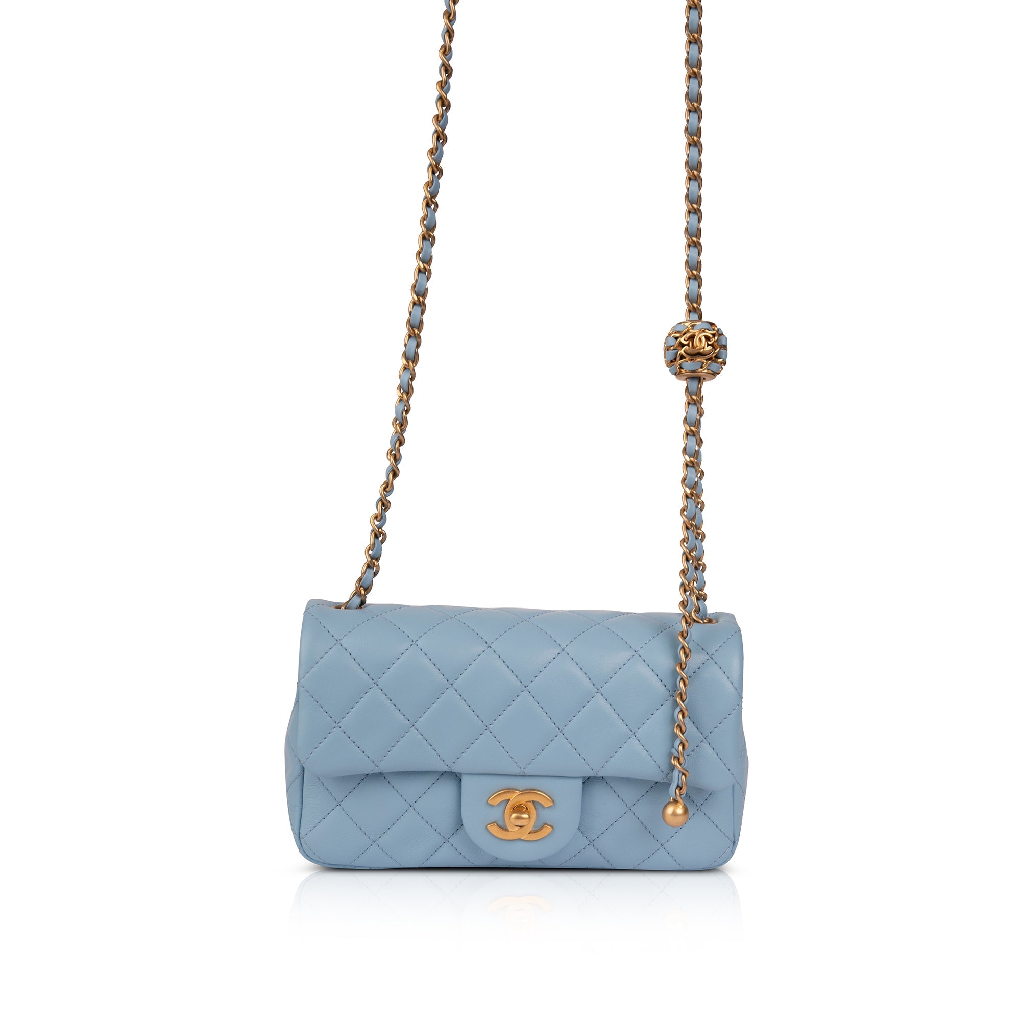 Chanel 2022 Pearl Crush Mini Flap Bag w/ Box & Receipt