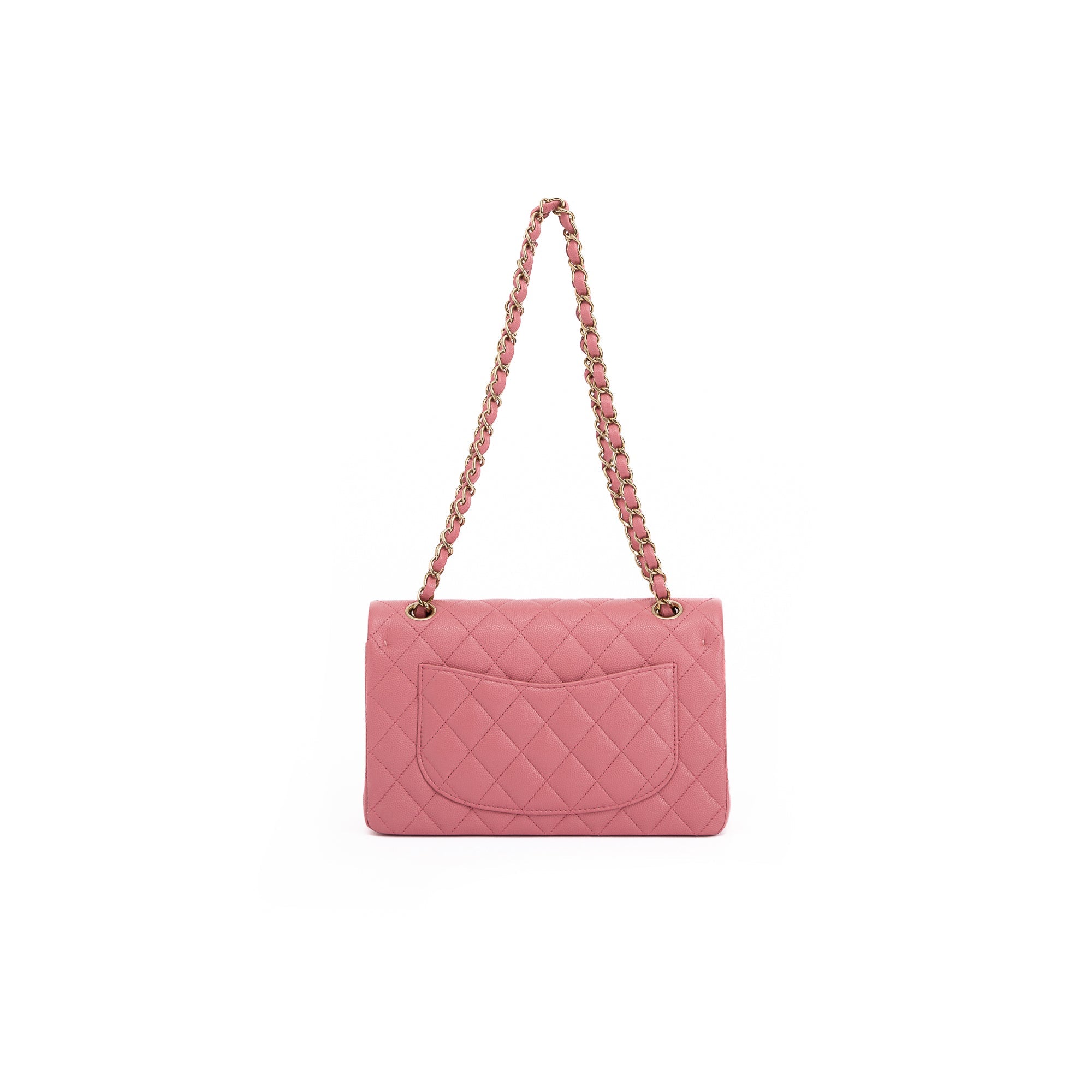 Chanel 2022 Pink Caviar Classic Medium Double Flap Bag