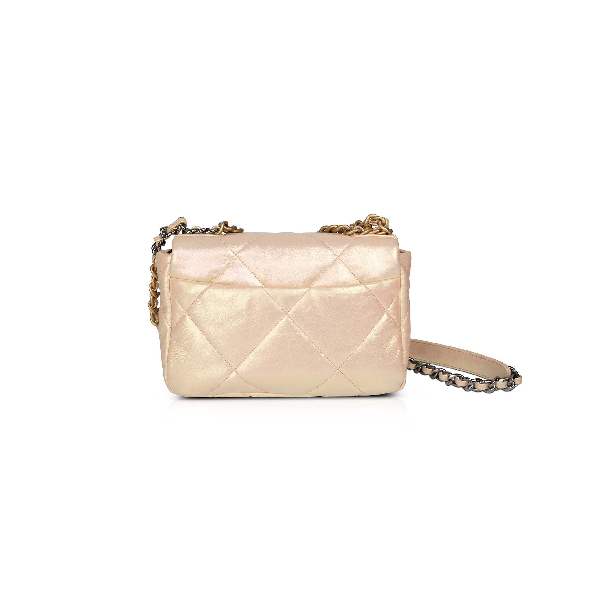 Chanel 2022 Rose Iridescent Medium 19 Flap Bag w/ Box & Receipt