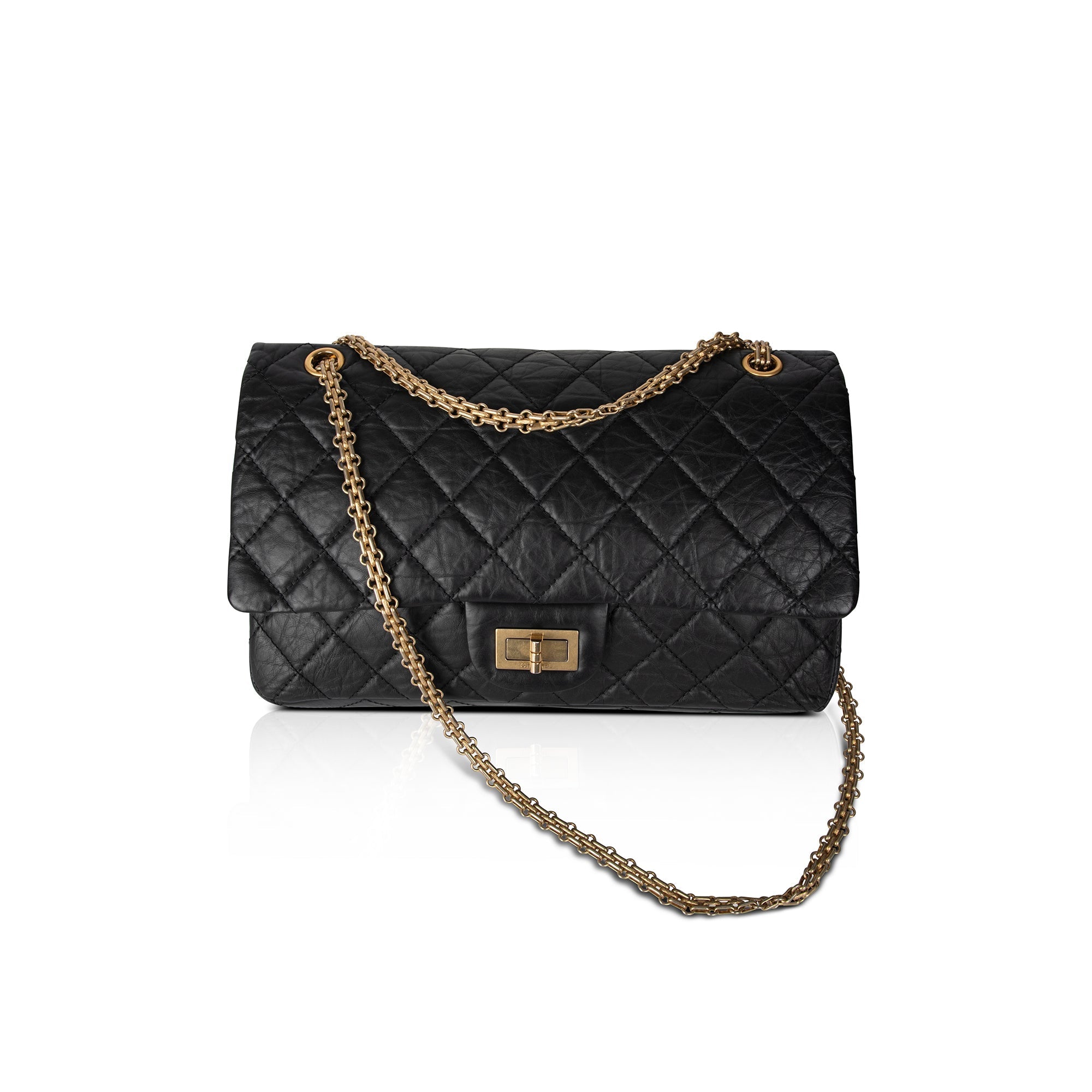 Chanel 2.55 Reissue 227 Double Flap Bag w/ Authenticity Card