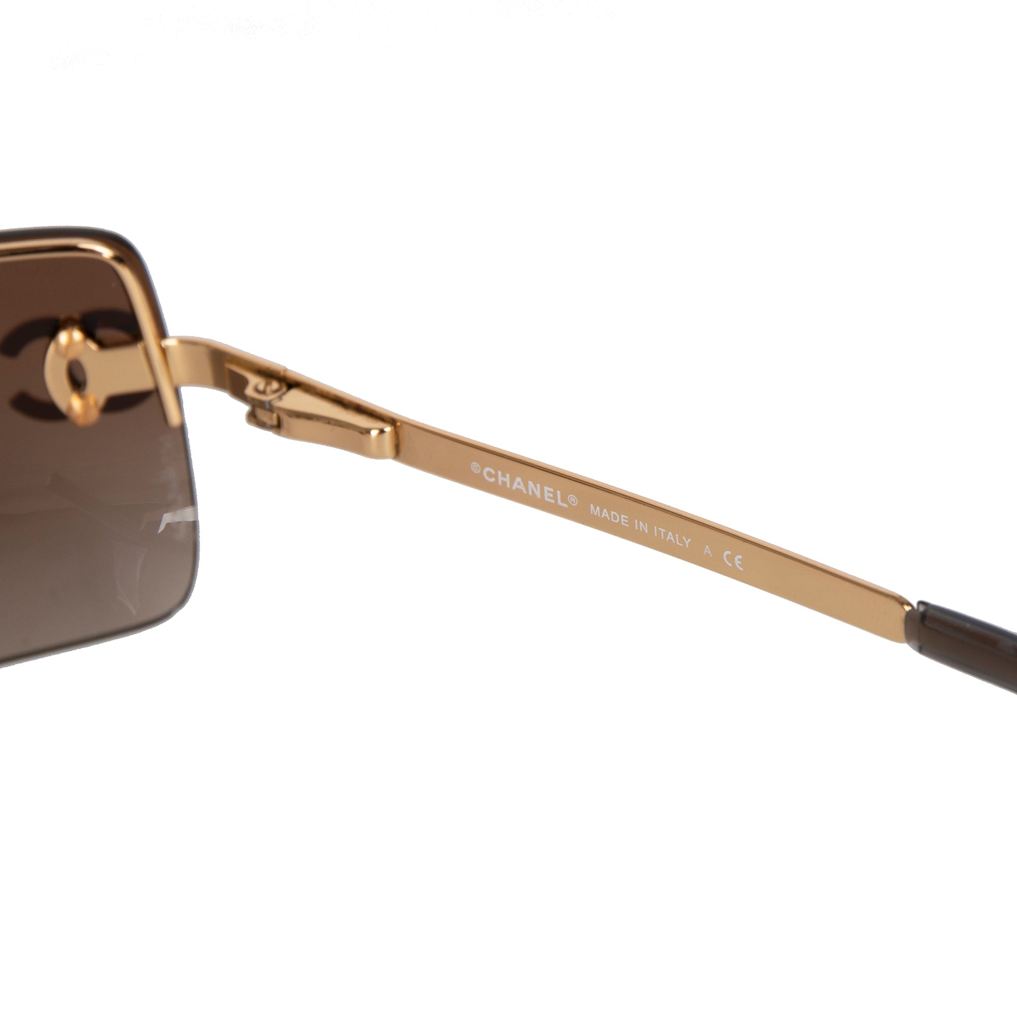 Chanel 4104-B Crystal CC Logo Sunglasses w/ Case