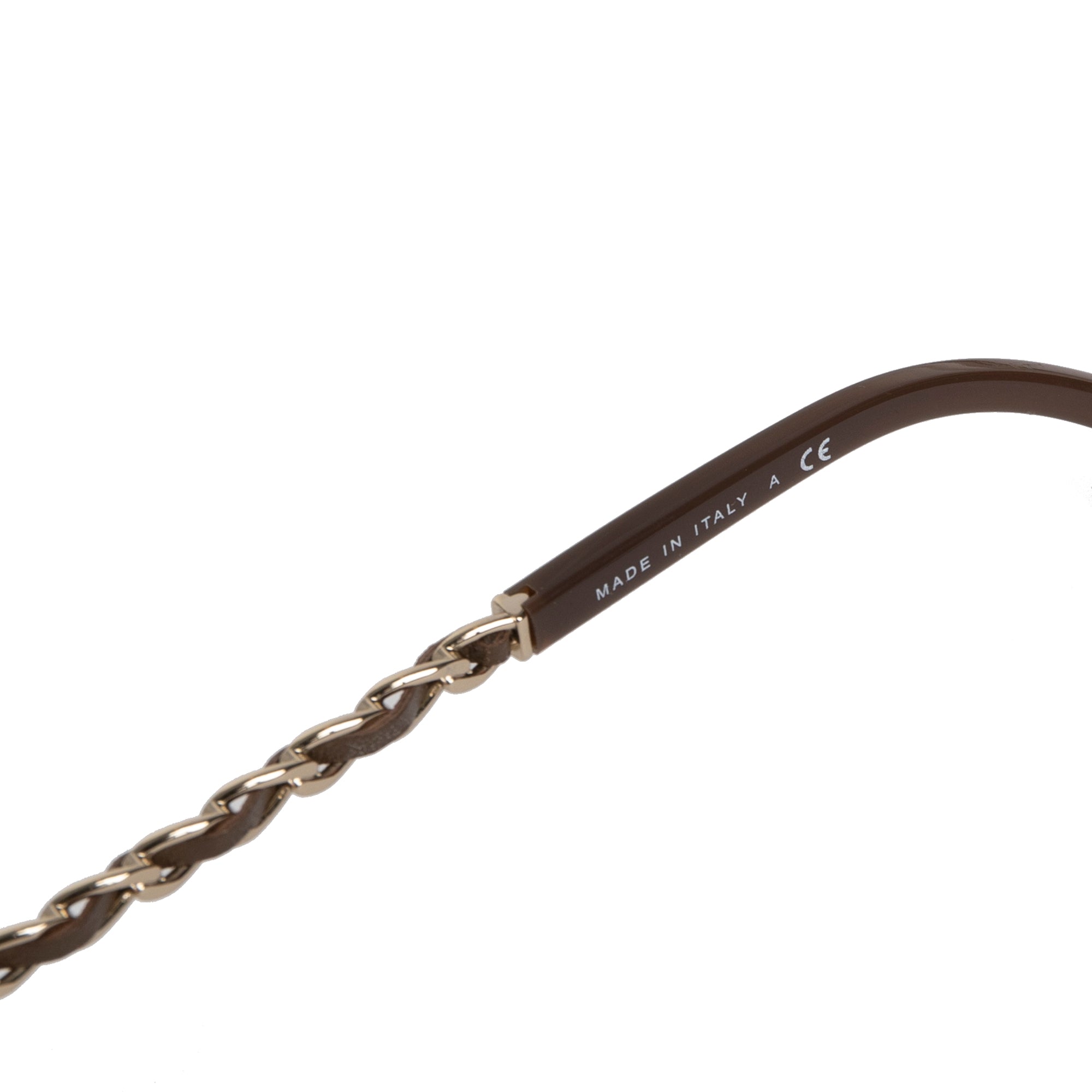 Chanel 4194-Q Chain-Link Aviator Sunglasses w/ Case