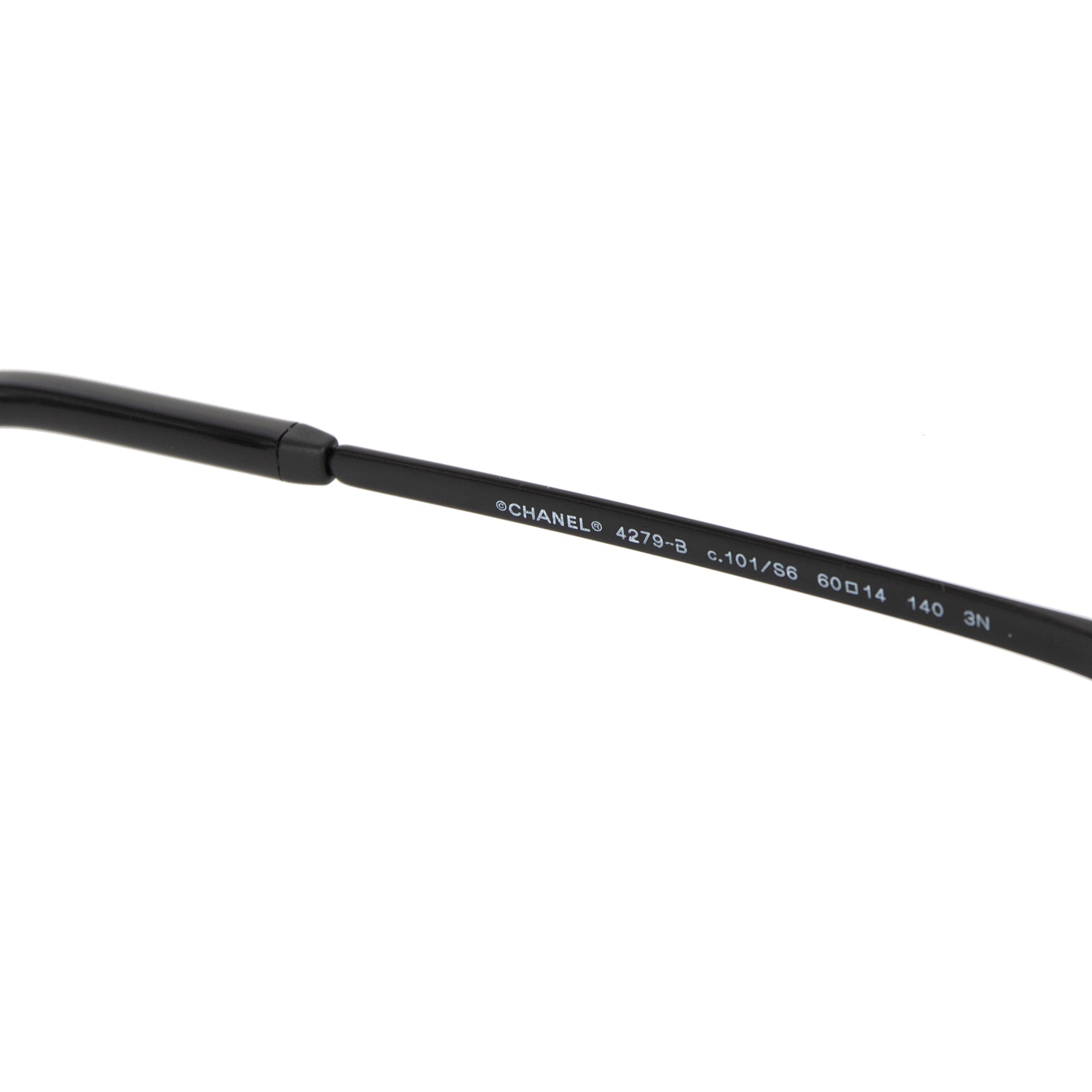 Chanel 4279-B Metal Aviator Sunglasses w/ Box & Leather Case