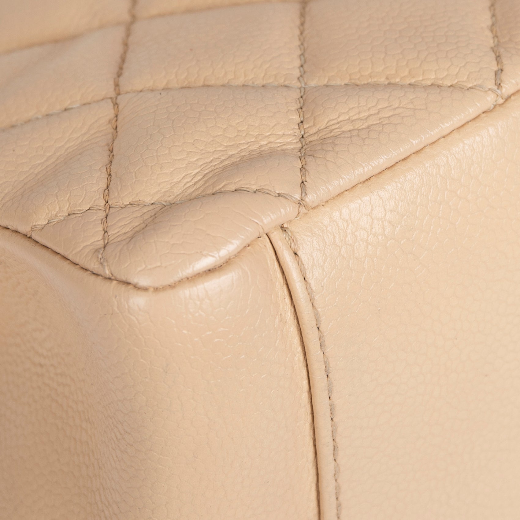 Chanel Beige Caviar Leather Grand Shopping Tote (GST)